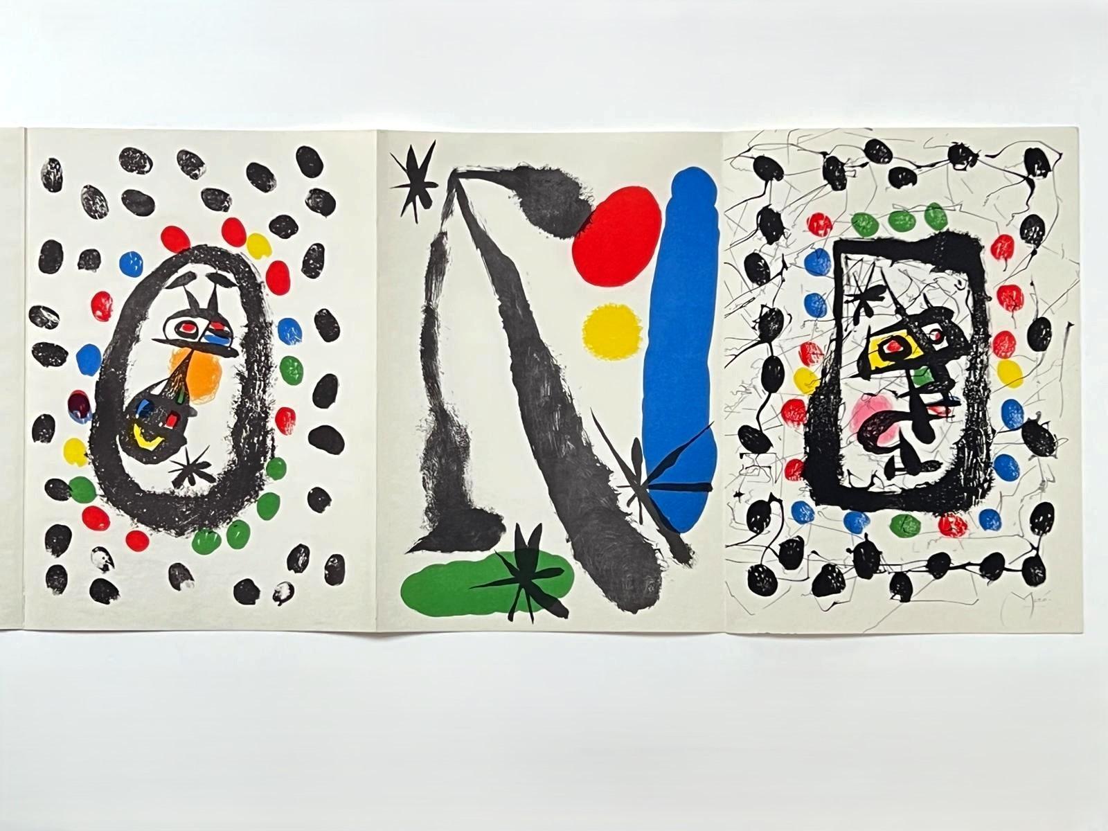 Dibujos y Litografias From Papeles de Son Armadans in the Collection of Juan de - Beige Abstract Print by Joan Miró