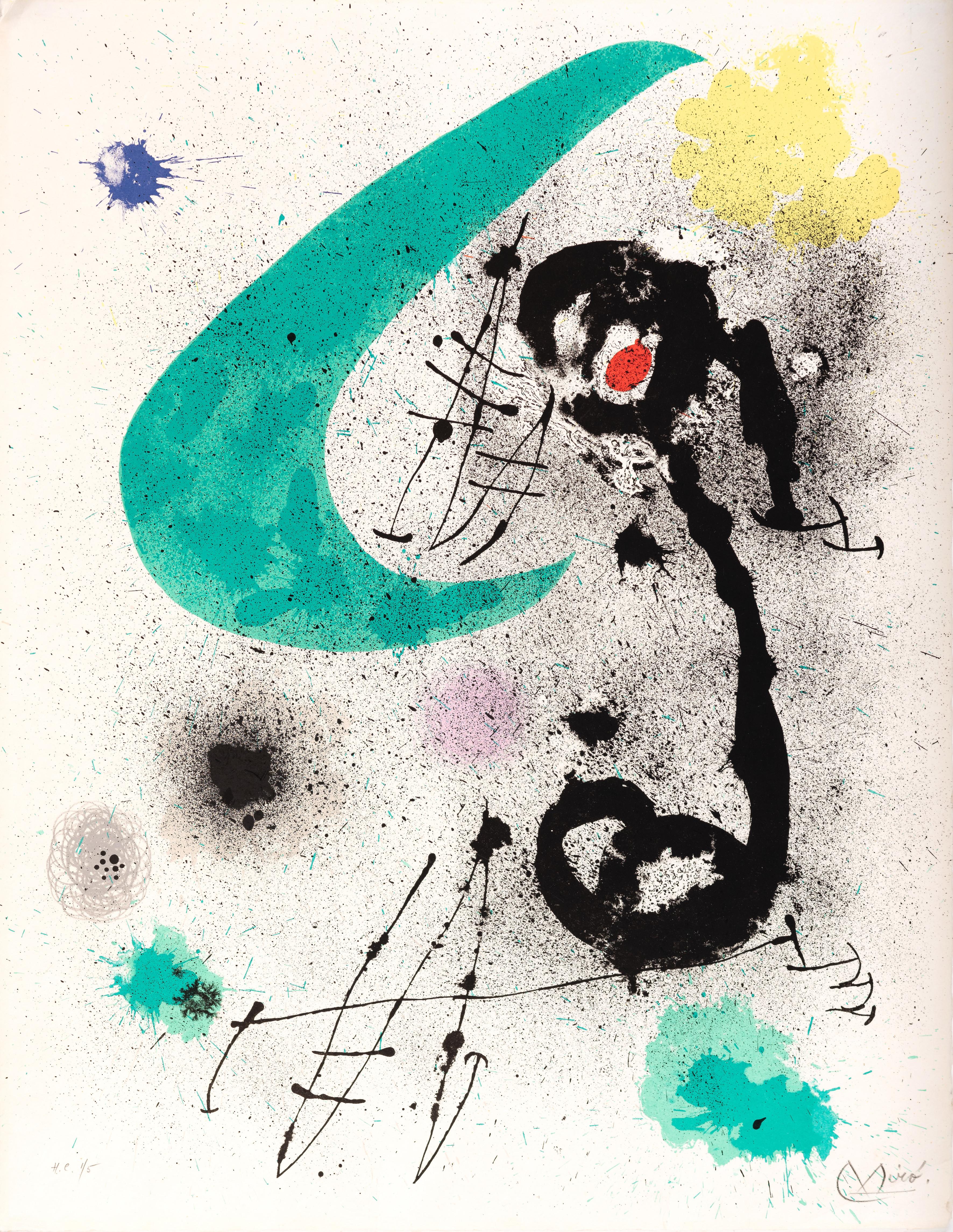 Joan Miró Abstract Print - El Pájaro Migratorio