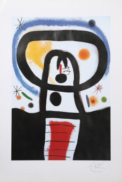Equinoxe, Modernes Offsetlithographie-Poster nach Joan Miro