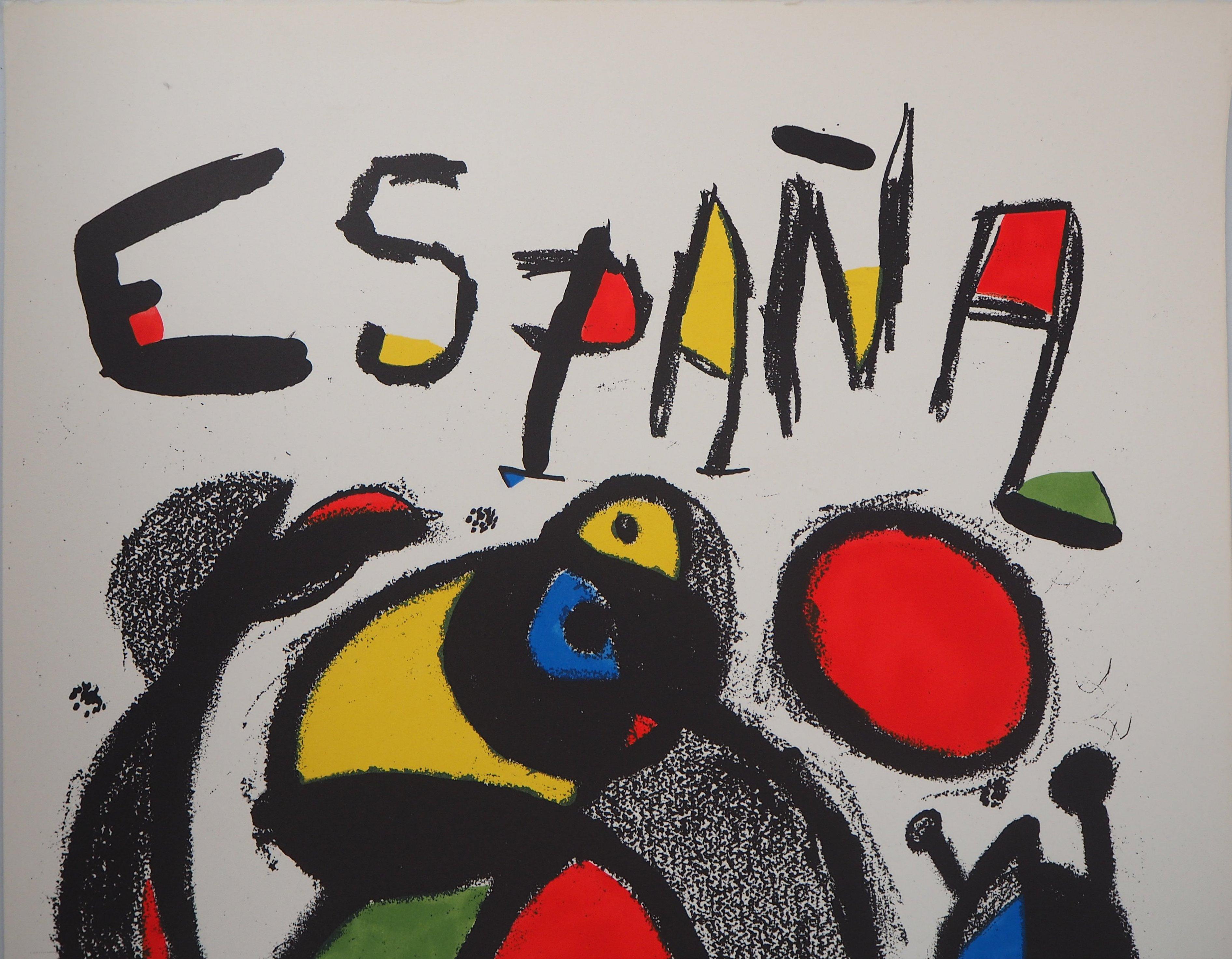 Espana 1982 (Football - Fifa World Cup) - Original lithograph, Handsigned & N° - Abstract Print by Joan Miró