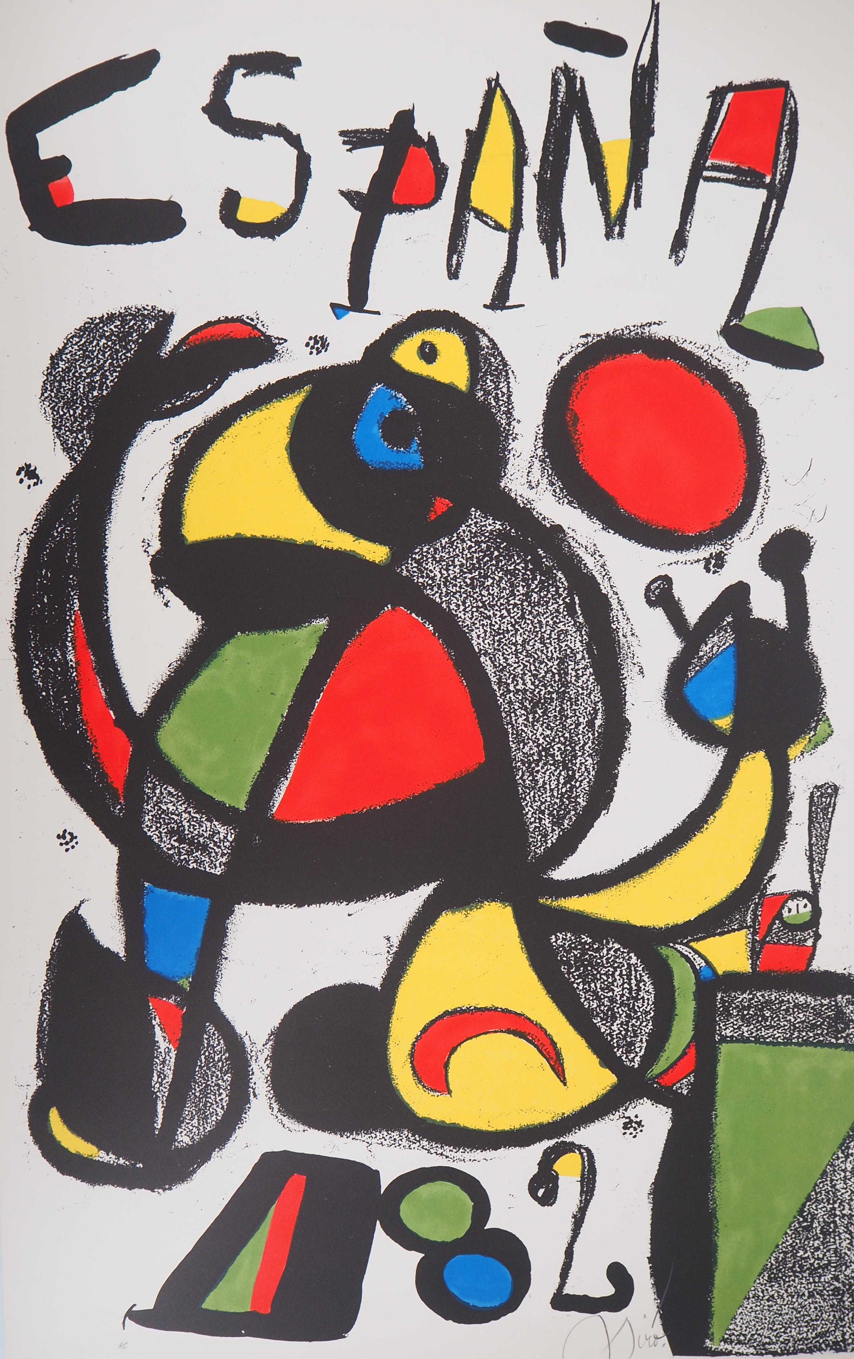 Joan Miró Abstract Print - Espana 1982 (Football - Fifa World Cup) - Original lithograph, Handsigned & N°