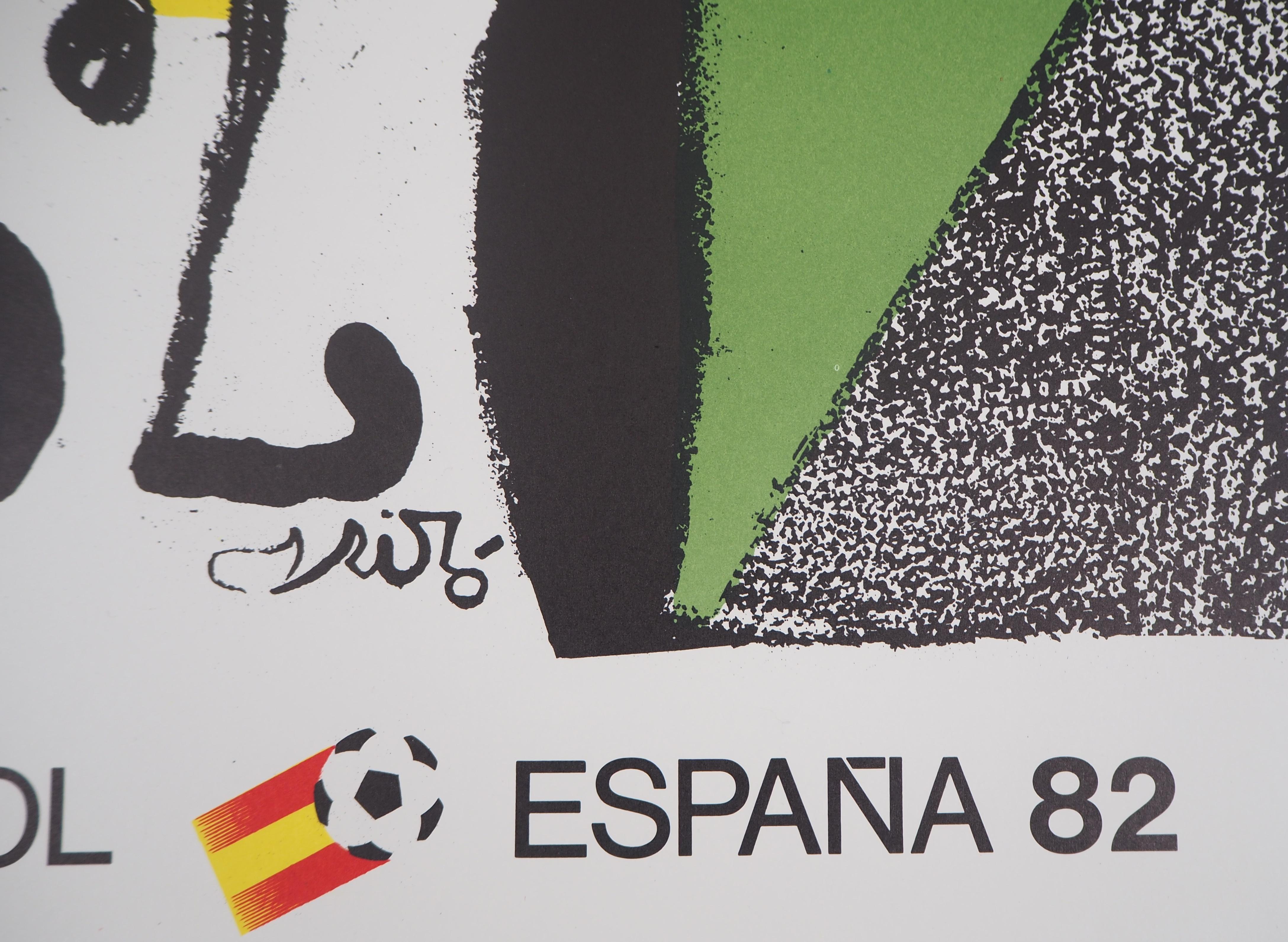 Espana, Surrealist figure - Original lithograph, 1982 - Print by Joan Miró