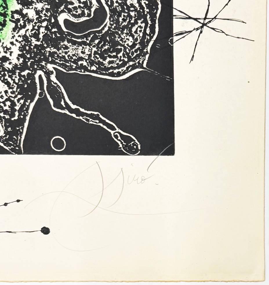 Espriu - Miró II - Noir Print par Joan Miró