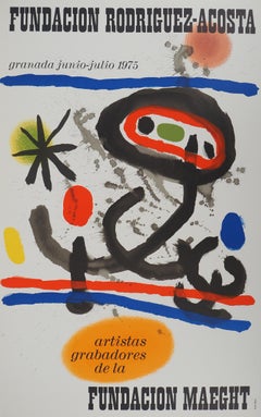 Exhibition at the Fondation Rodriguez-Acosta - Original Lithograph