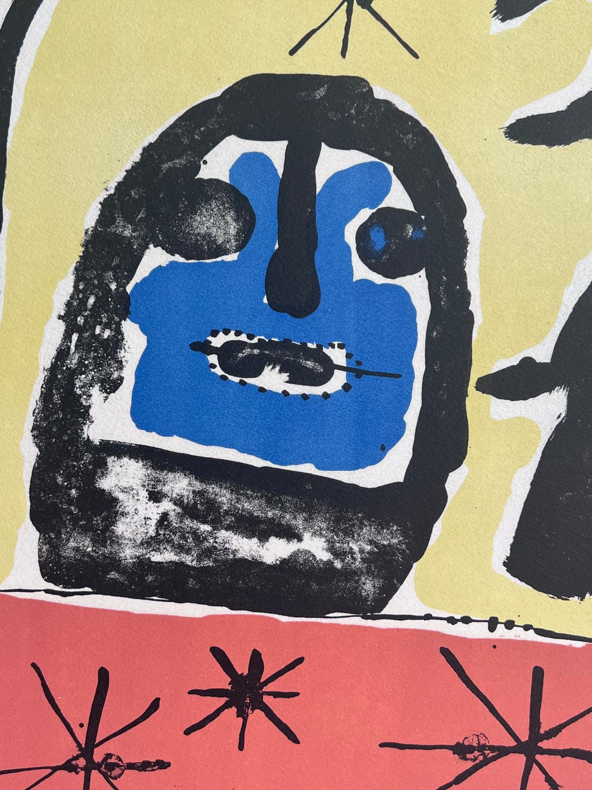 Exhibition at the Matarasso Gallery, Nice, 1957 - White Abstract Print by Joan Miró