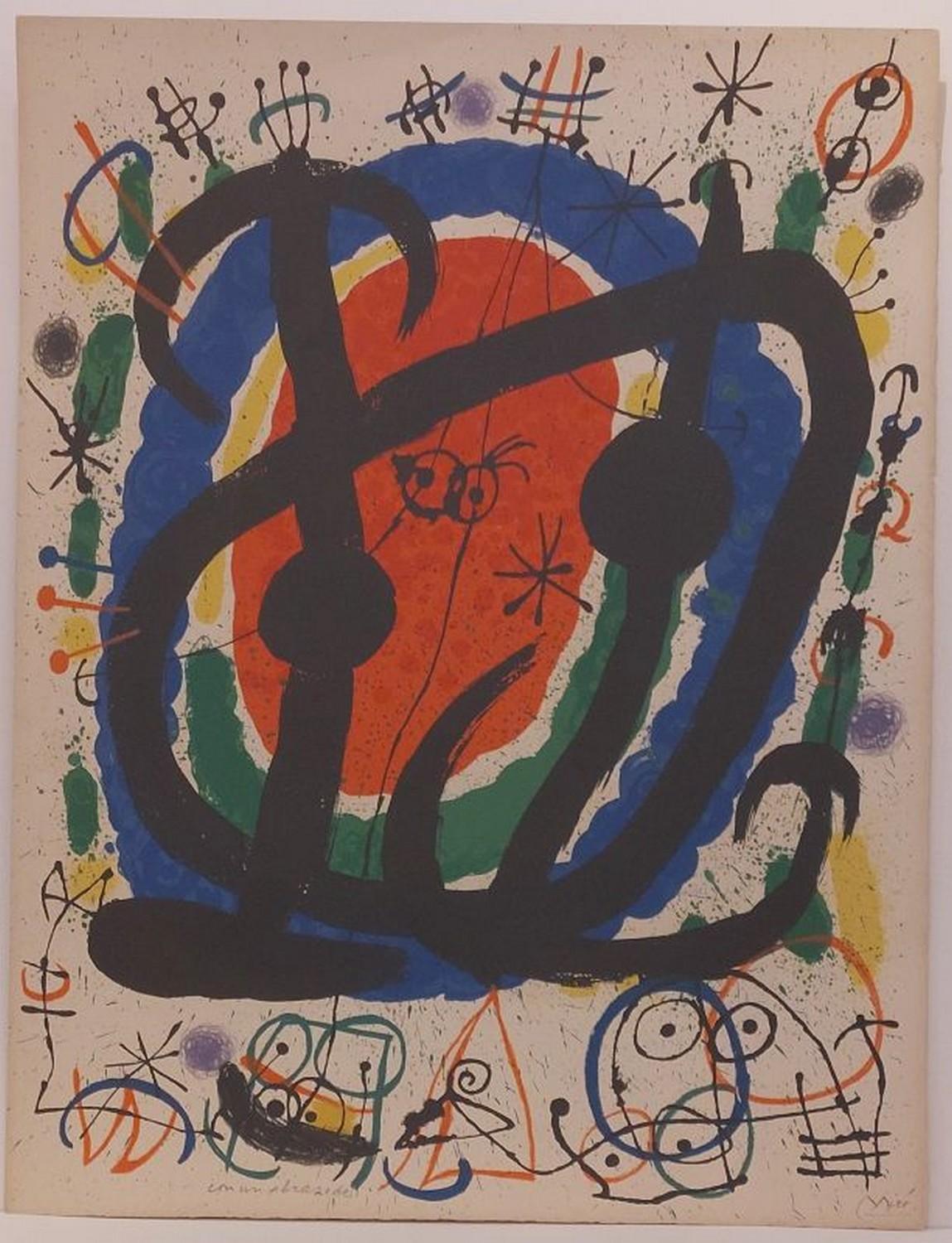 Abstract Print Joan Miró - Exposition XXIIe Salon de Mai 
