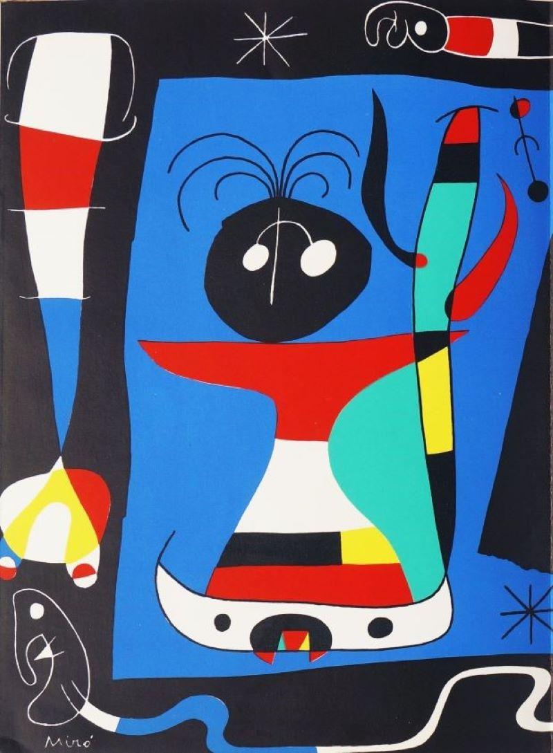 Femme au miroir (Mujer en el espejo) - Print de Joan Miró