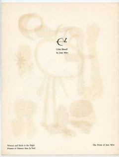 "Femme et Oiseaux dans la Nuit" original pochoir