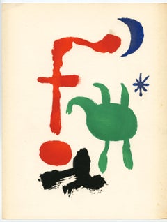 "Femme et Oiseaux dans la Nuit" pochoir original