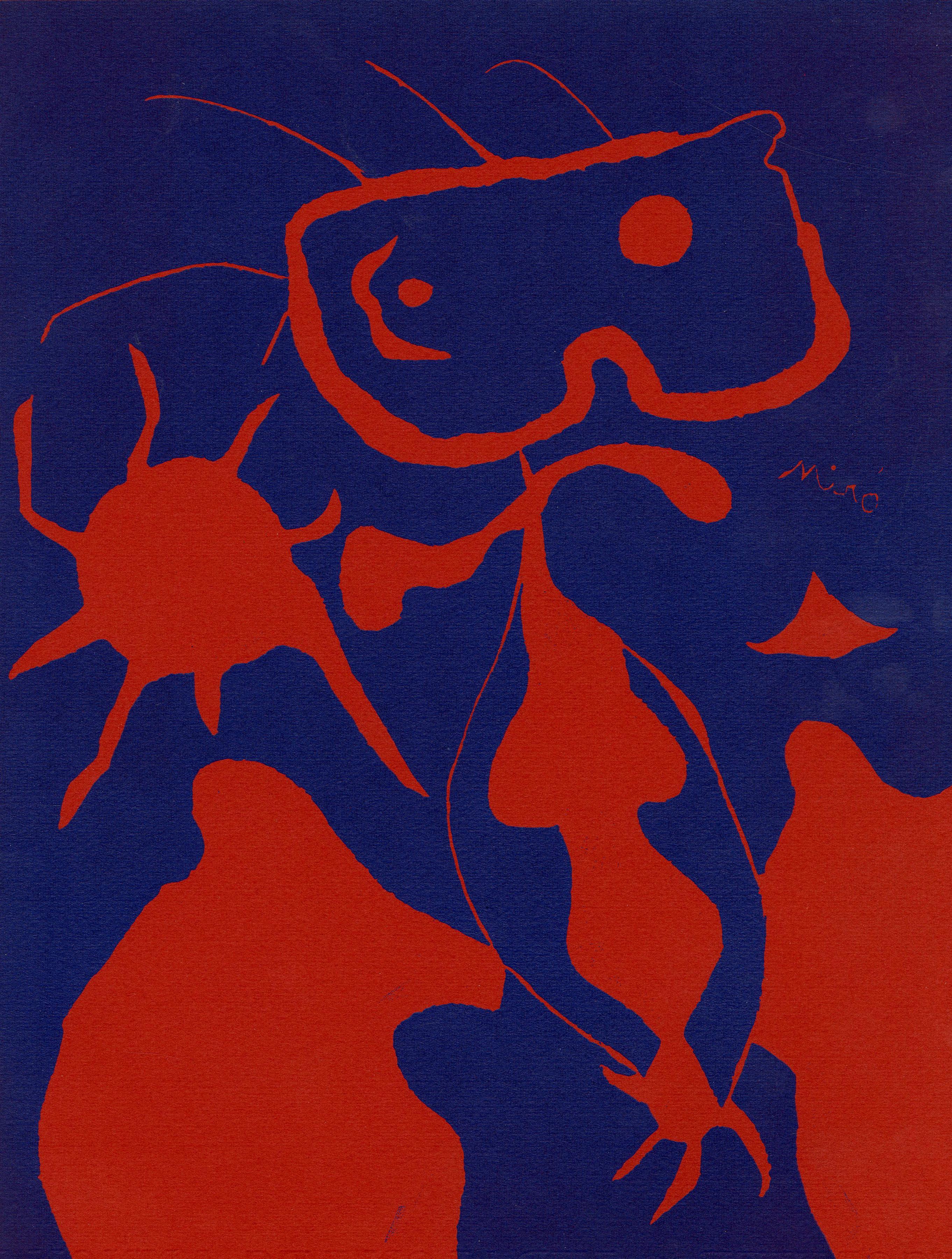 Joan Miró Abstract Print - Femme pour XXe Siecle