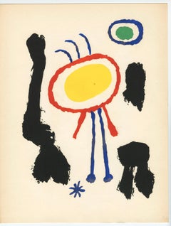 "Femmes et Oiseaux devant la Lune" pochoir original