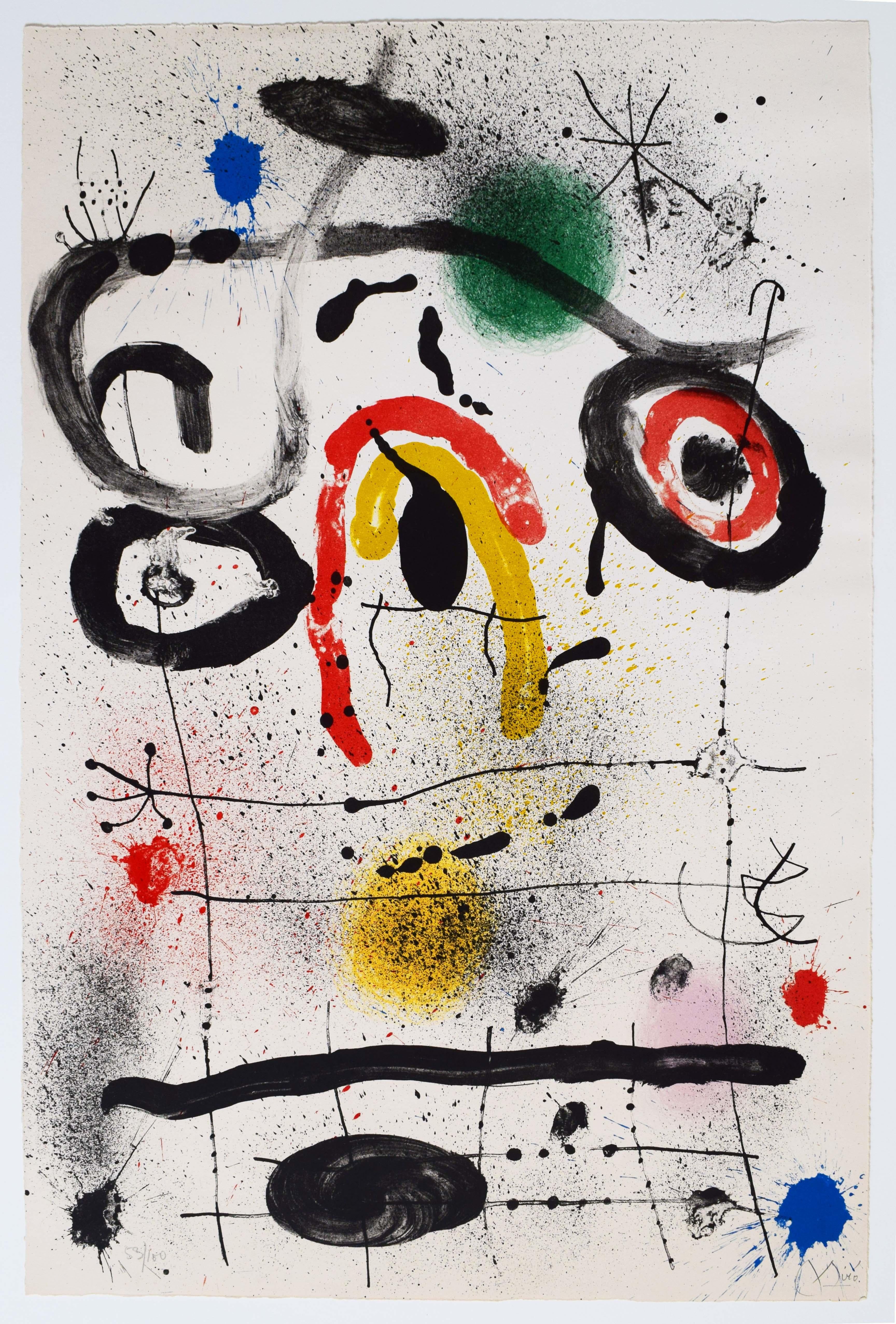 Figure above the Horizon  Personnage au-dessus l'horizon - Abstract Spanish - Print by Joan Miró