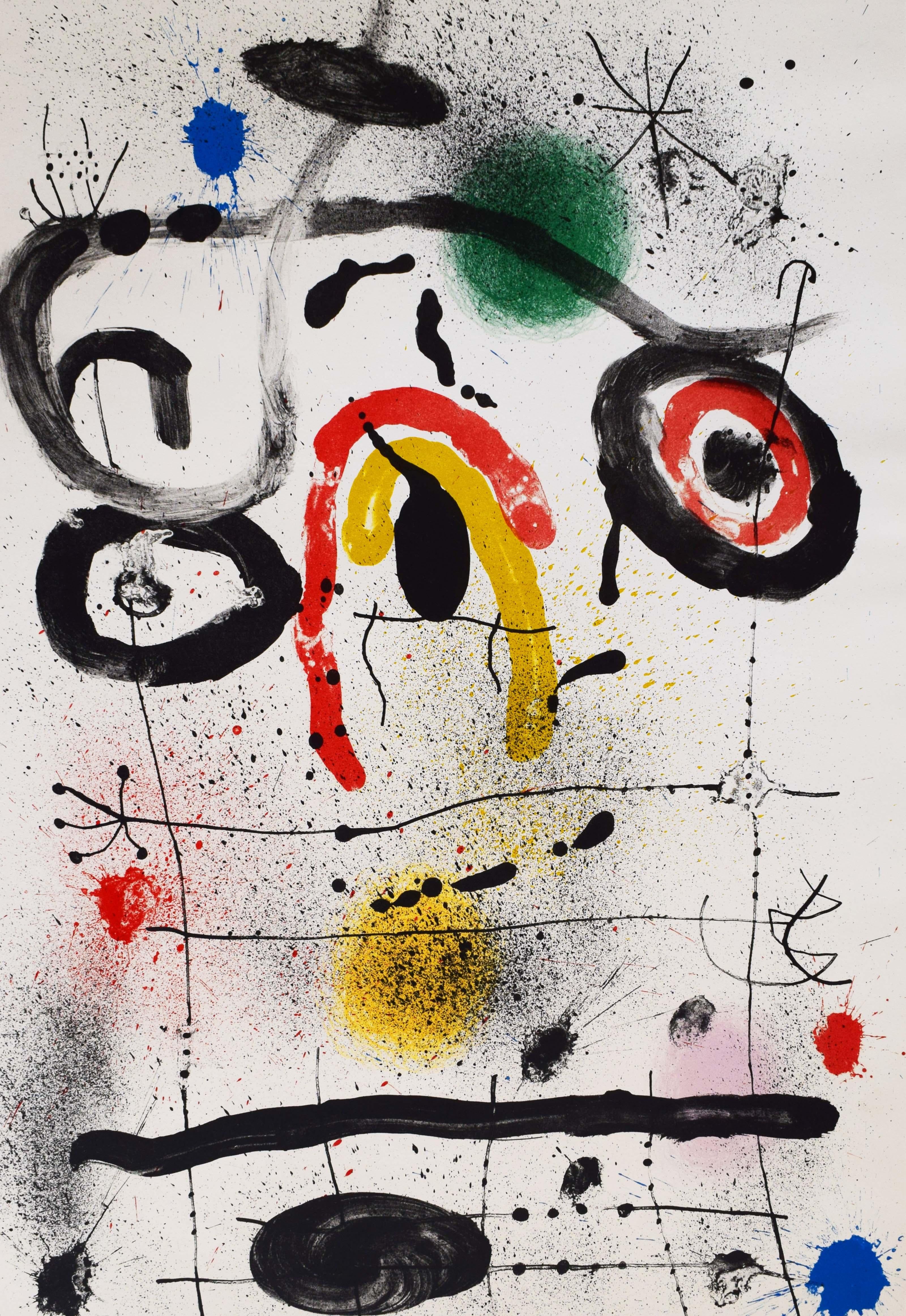 Joan Miró Abstract Print - Figure above the Horizon  Personnage au-dessus l'horizon - Abstract Spanish