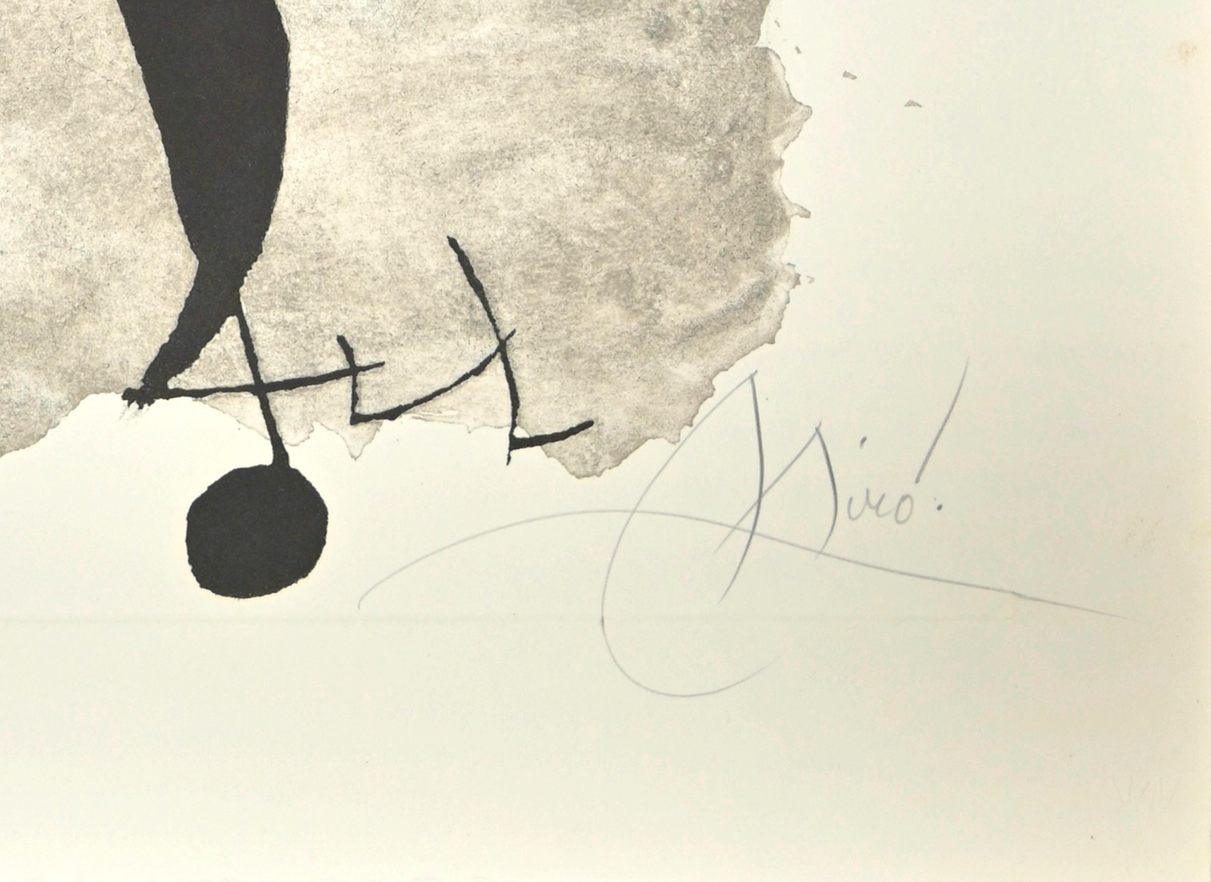 Für Alberti, für Spanien! - Radierung von Joan Mirò - 1975 – Print von Joan Miró