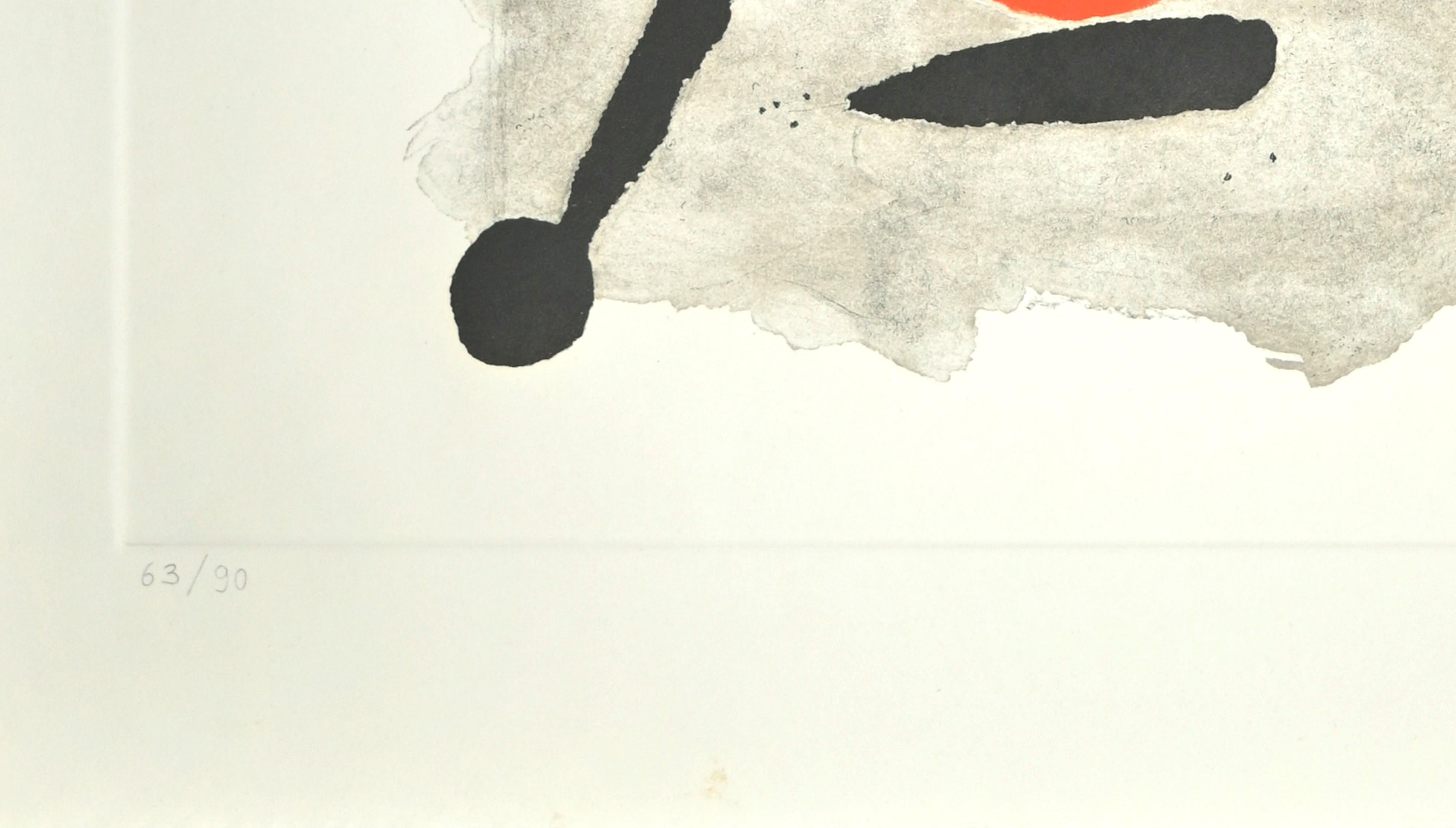 For Alberti, For Spain - Etching by Joan Mirò - 1975 - Surrealist Print by Joan Miró