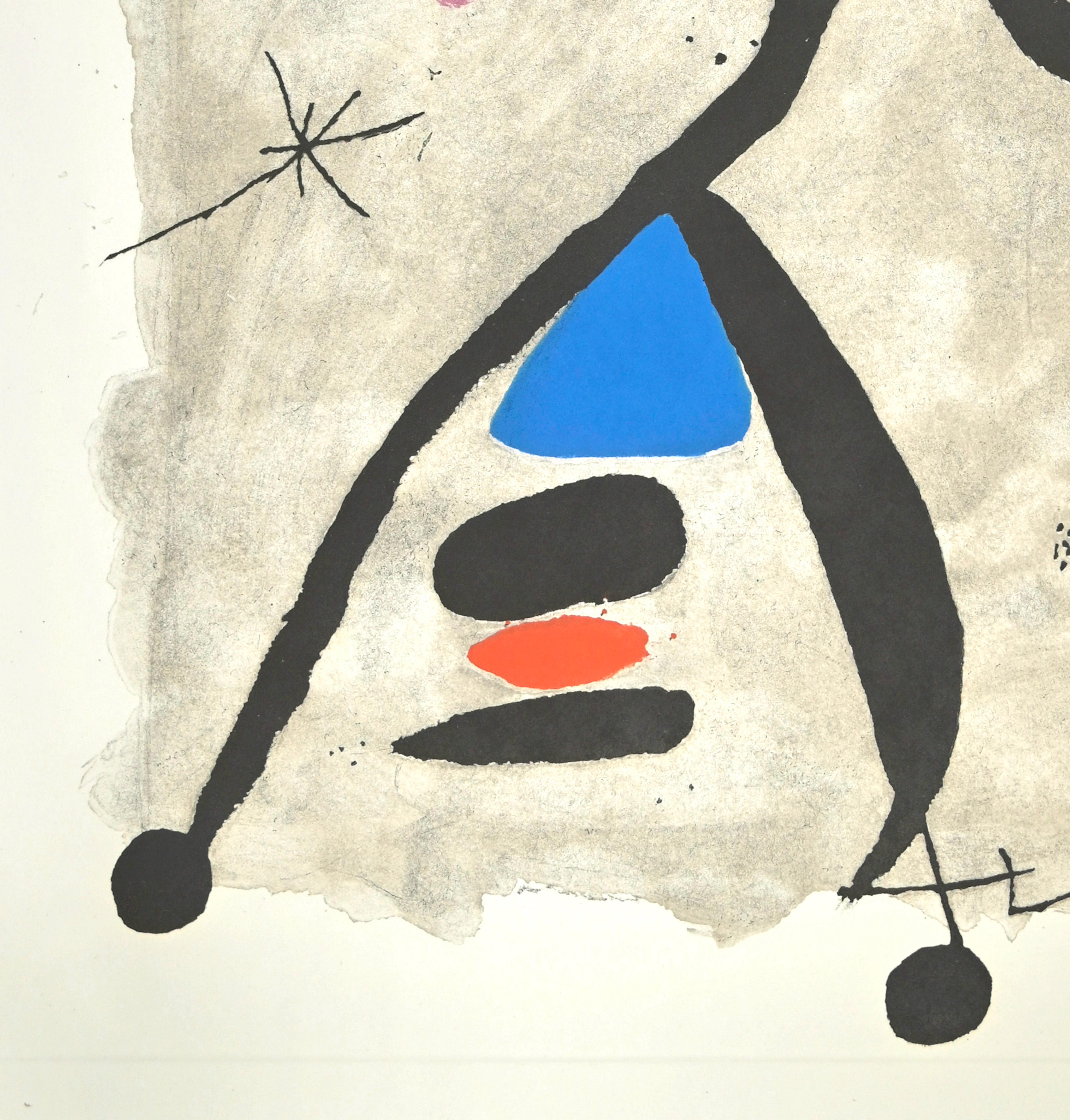 Para Alberti, Para España - Grabado de Joan Mirò - 1975 - Abstract Print Beige de Joan Miró