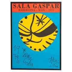 Gerahmtes Plakat „Barcelona 1972“ nach einem Entwurf von Joan Miró für die Sala Gaspar, 1970er Jahre