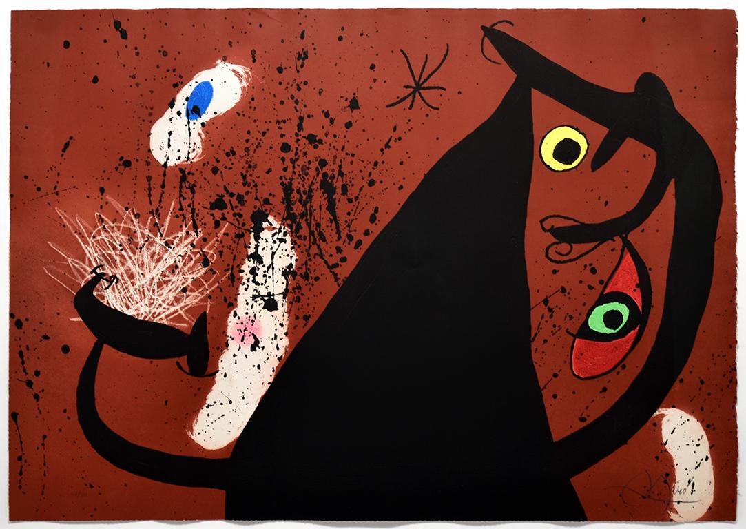 Joan Miró Figurative Print - Frappeause de Silex (Flint Strike), 1973