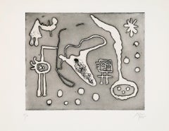 Abstract Print from "Series II" by Joan Miró, Graphic artwork, Black and White