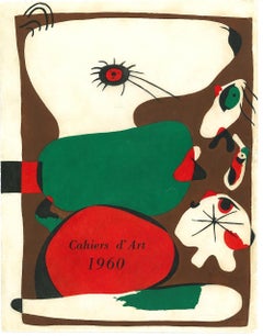 Frontispiece for Cahiers d'Art - Lithograph by J. Mirò - 1960