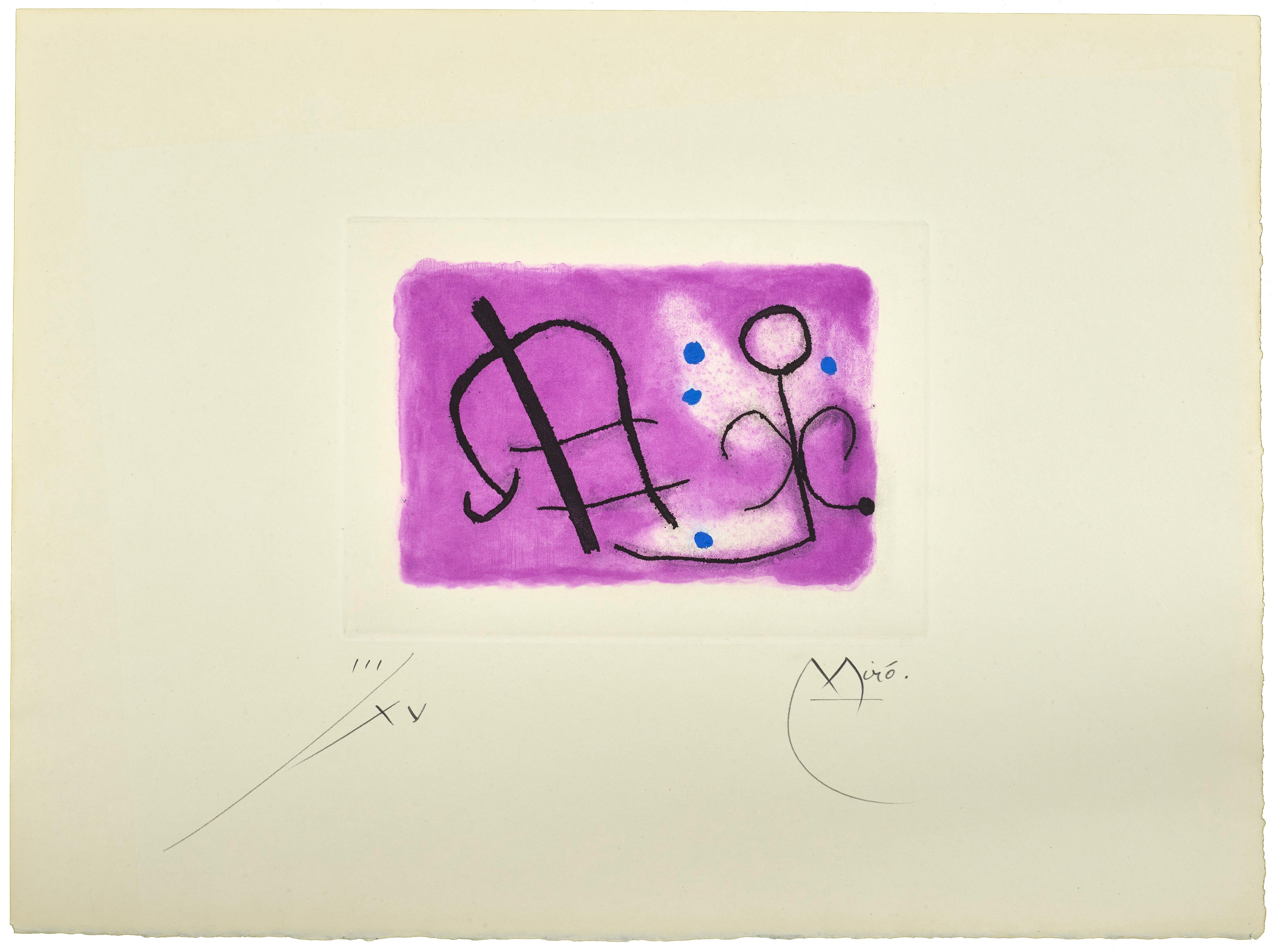 Joan Miró Abstract Print - Fusées D257
