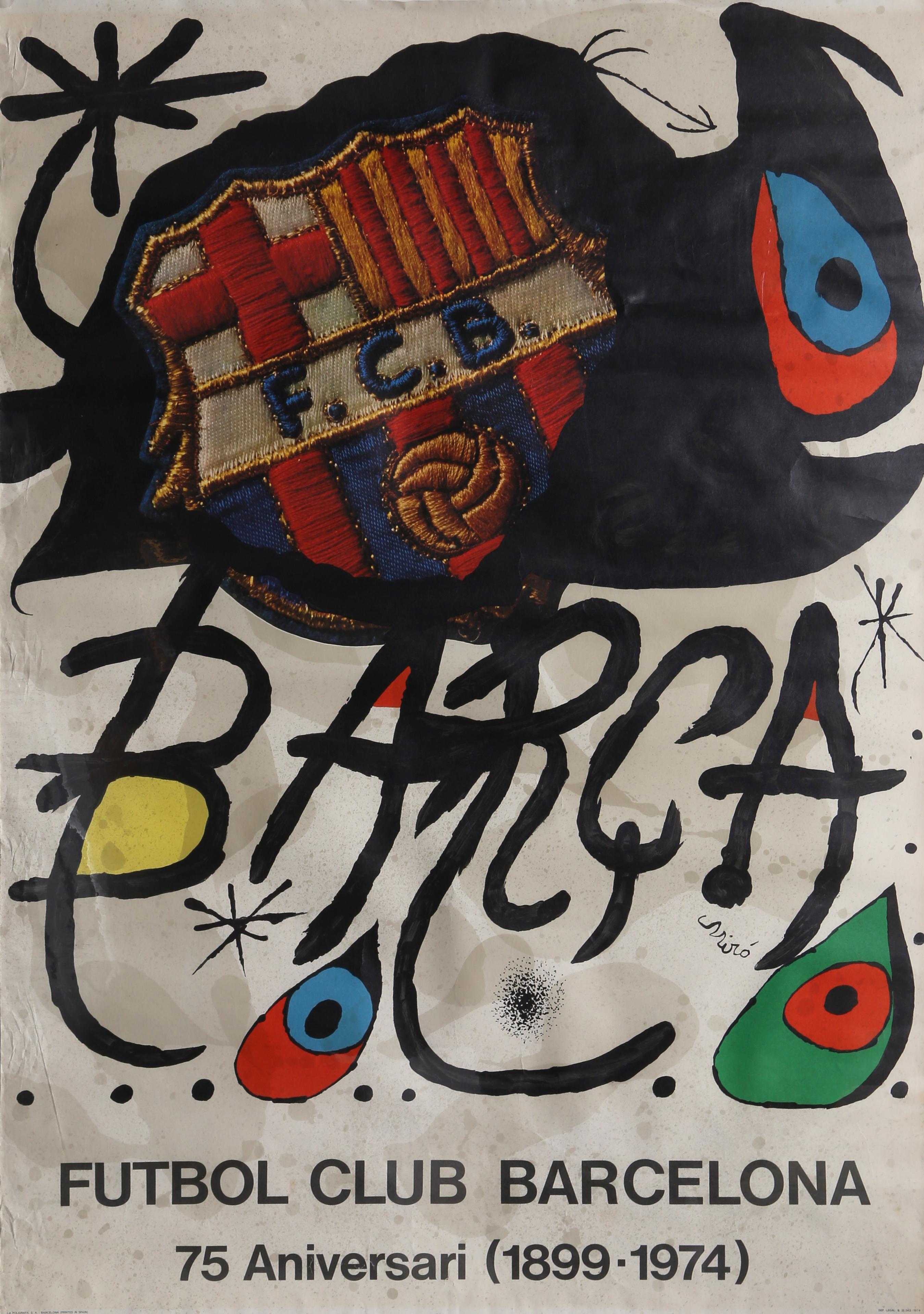 Joan Miró Abstract Print - Futbol Club Barcelona
