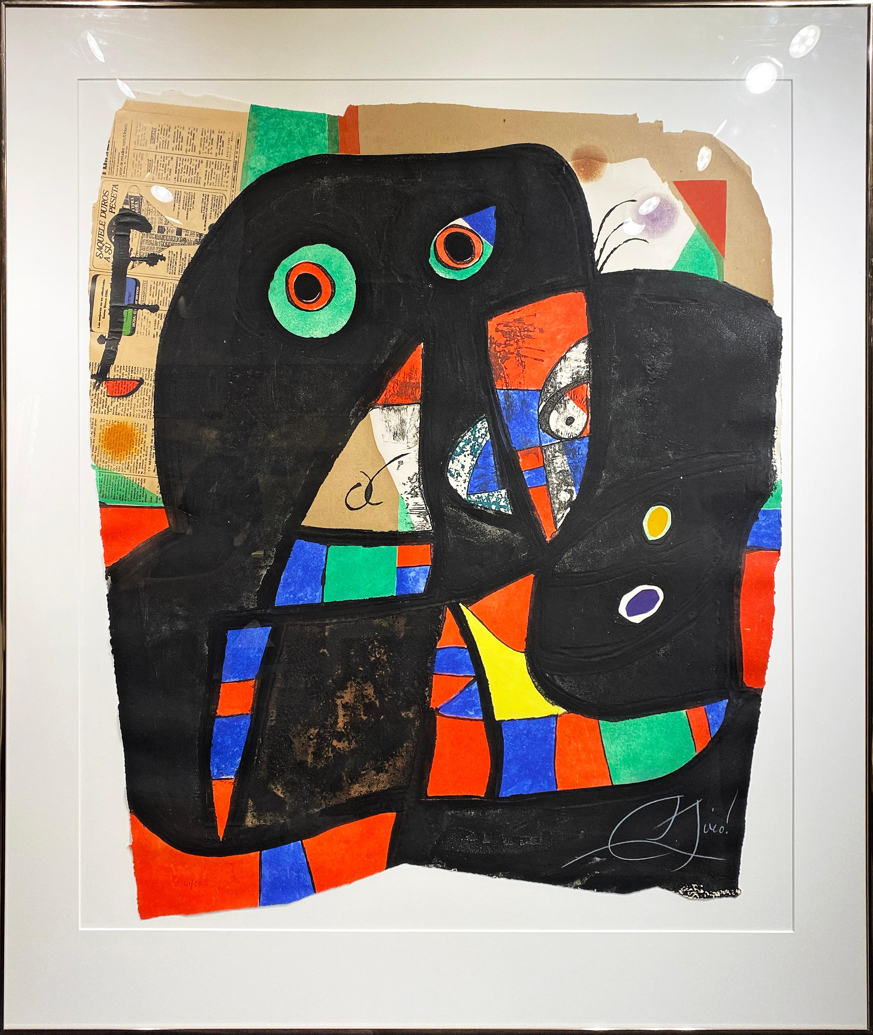 Gaudi XX, (D. 1079) - Abstrait Mixed Media Art par Joan Miró