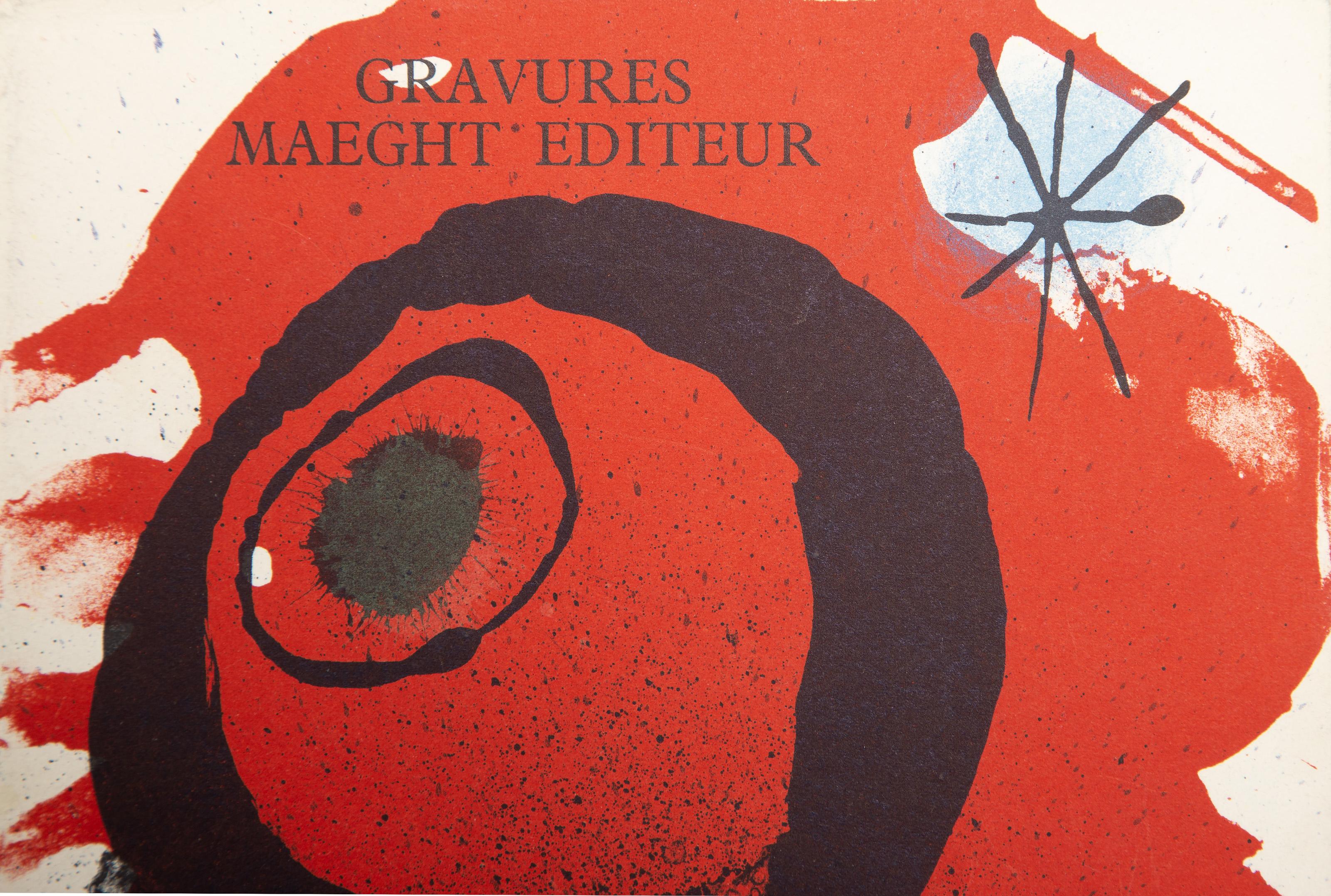 Gravures Maeght Editeur (Cover), Abstract Lithograph by Joan Miro For Sale 2