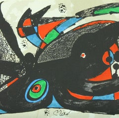 "Great Britain" lithograph from "Escultor" suite by Joan Miró from Poligrafa