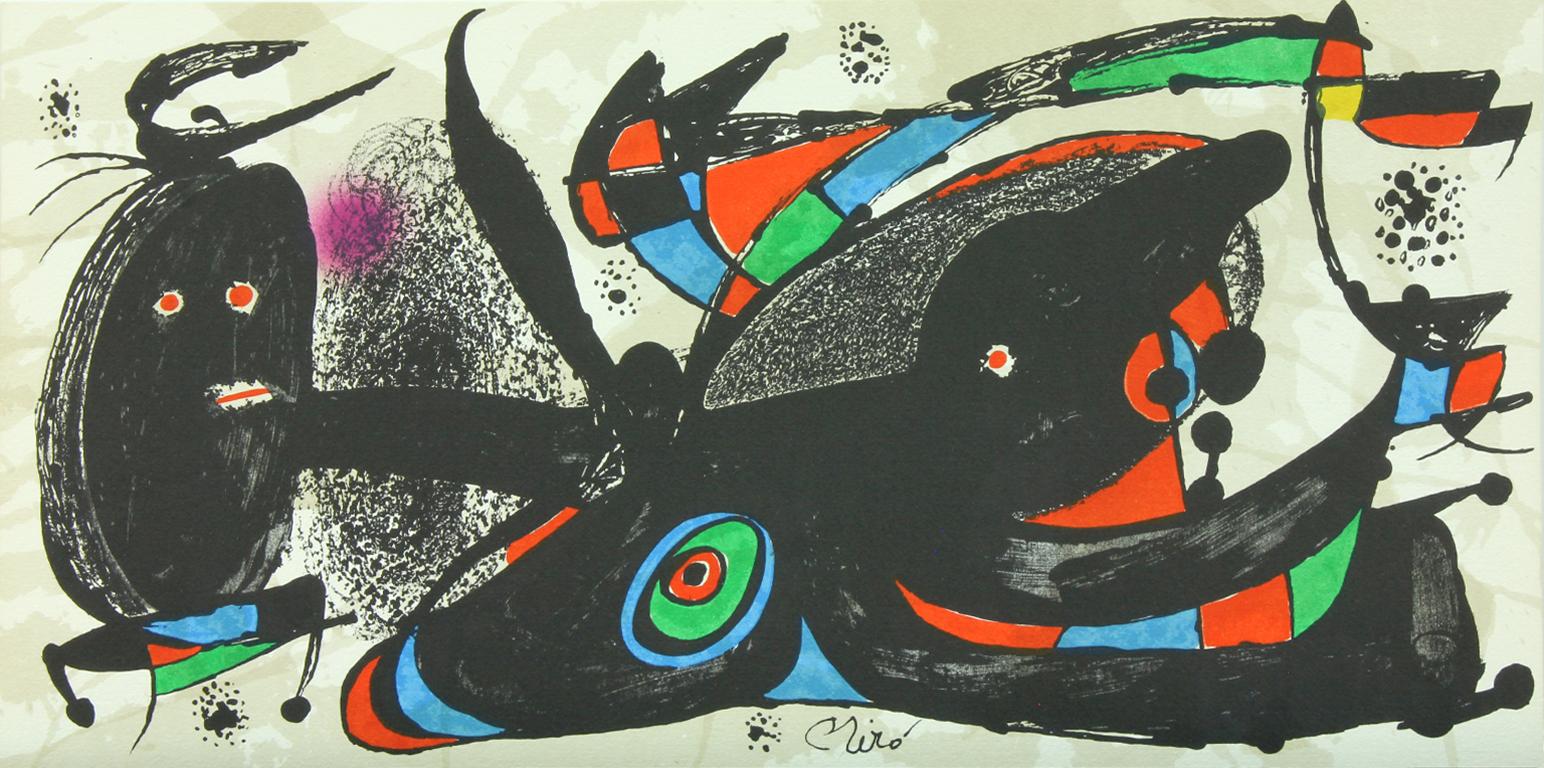"Great Britain" lithograph from "Escultor" suite by Joan Miró from Poligrafa