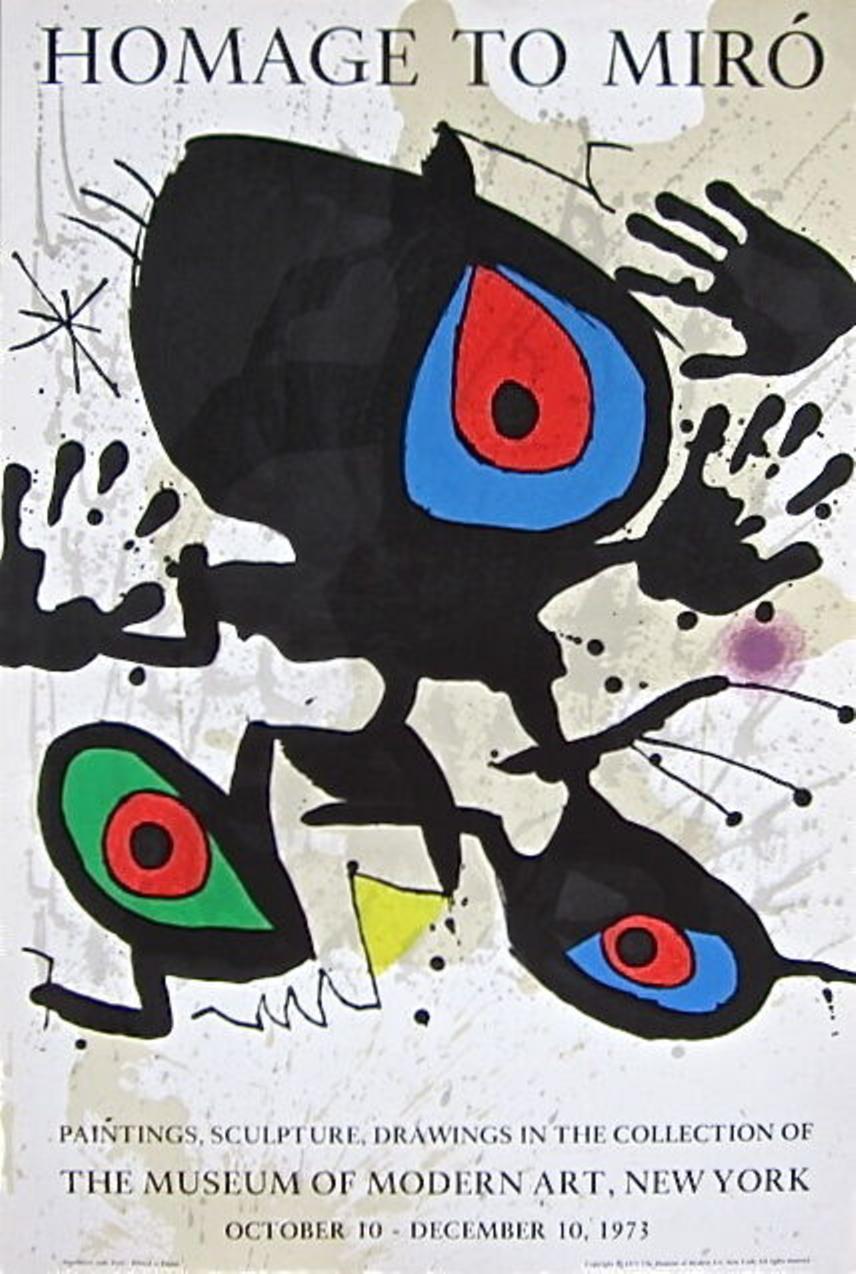 (after) Joan Miró Abstract Print - Homage to Miro, 1973 Museum of Modern Art