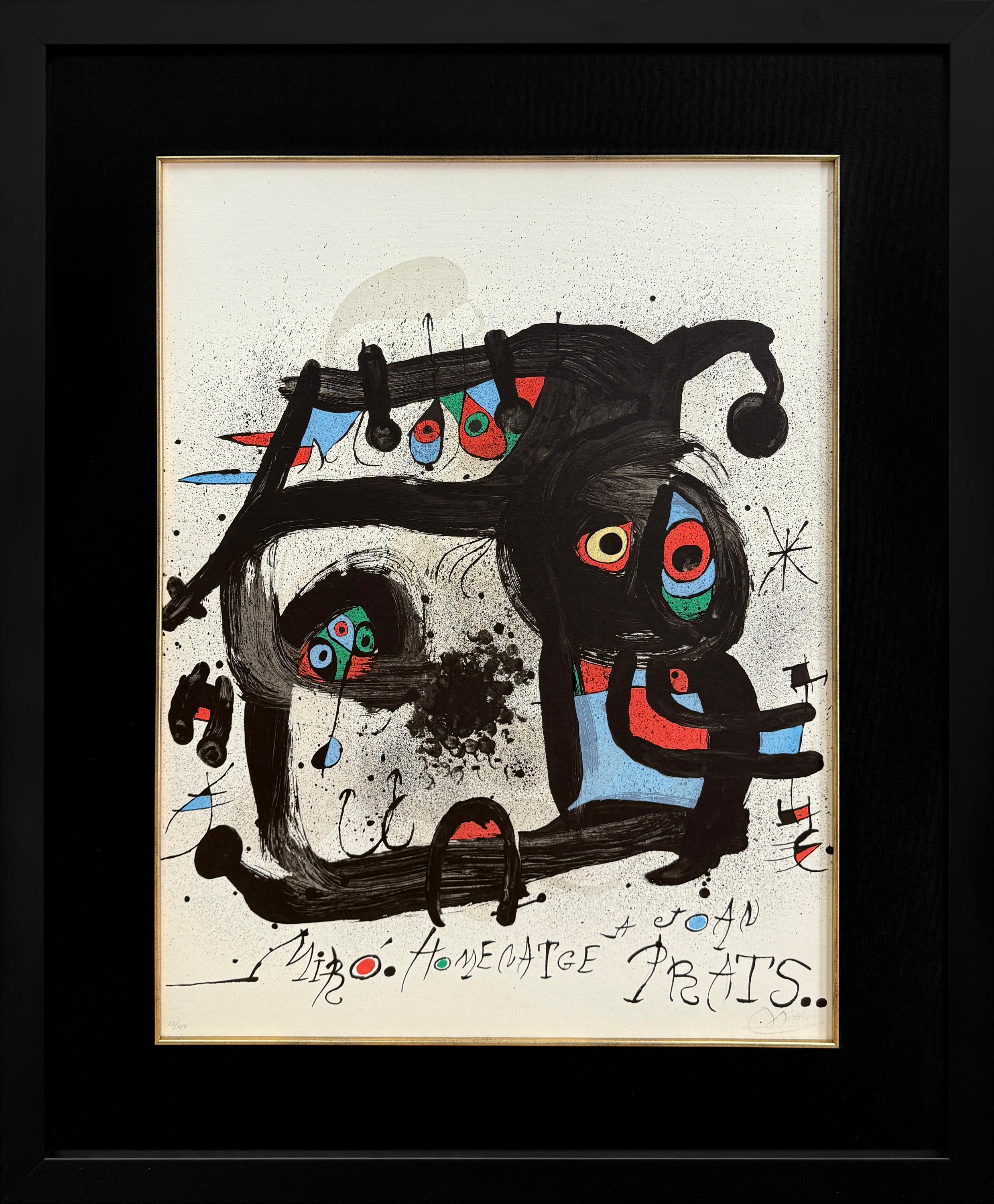 Homenatge a Joan Prats Litografía, Firmada, 13/150, Abstracta, 39x32 in