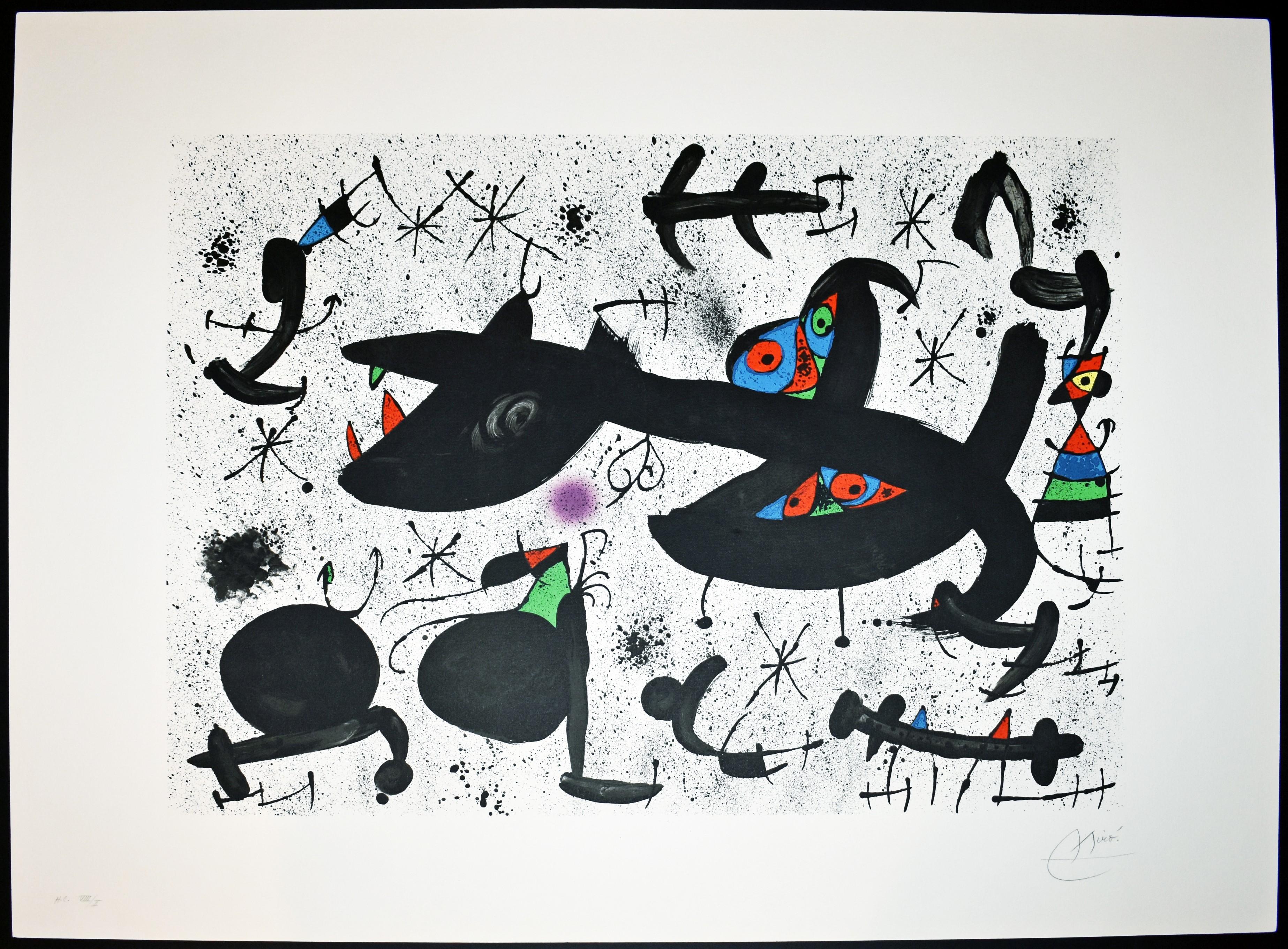 Joan Miró Abstract Print - Homentage a Joan Prats