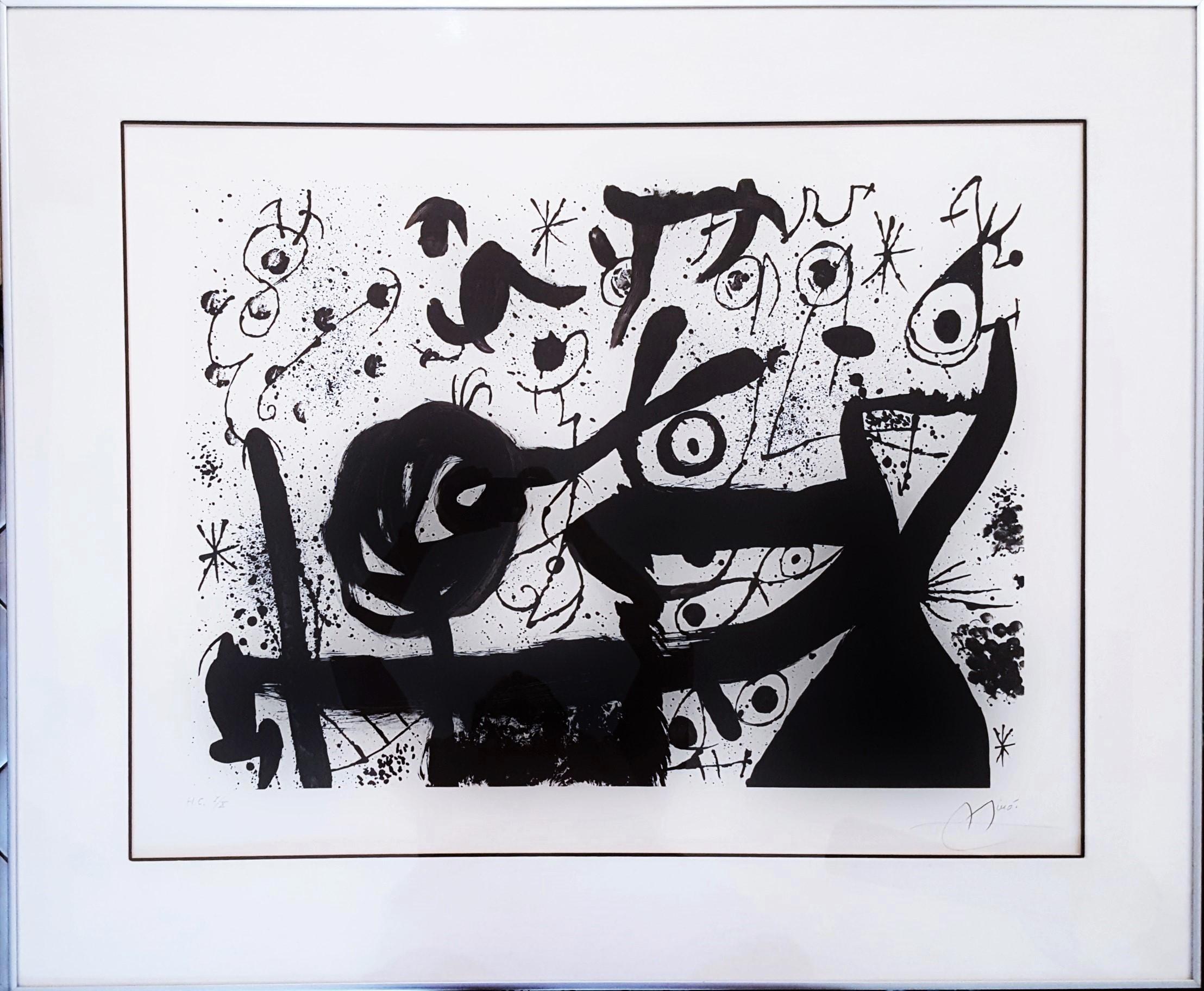 Homentage à Joan Prats (Plate 3) - Print by Joan Miró