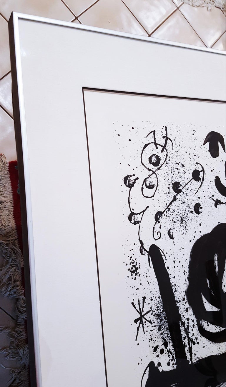 Homentage à Joan Prats (Plate 3) - Black Abstract Print by Joan Miró
