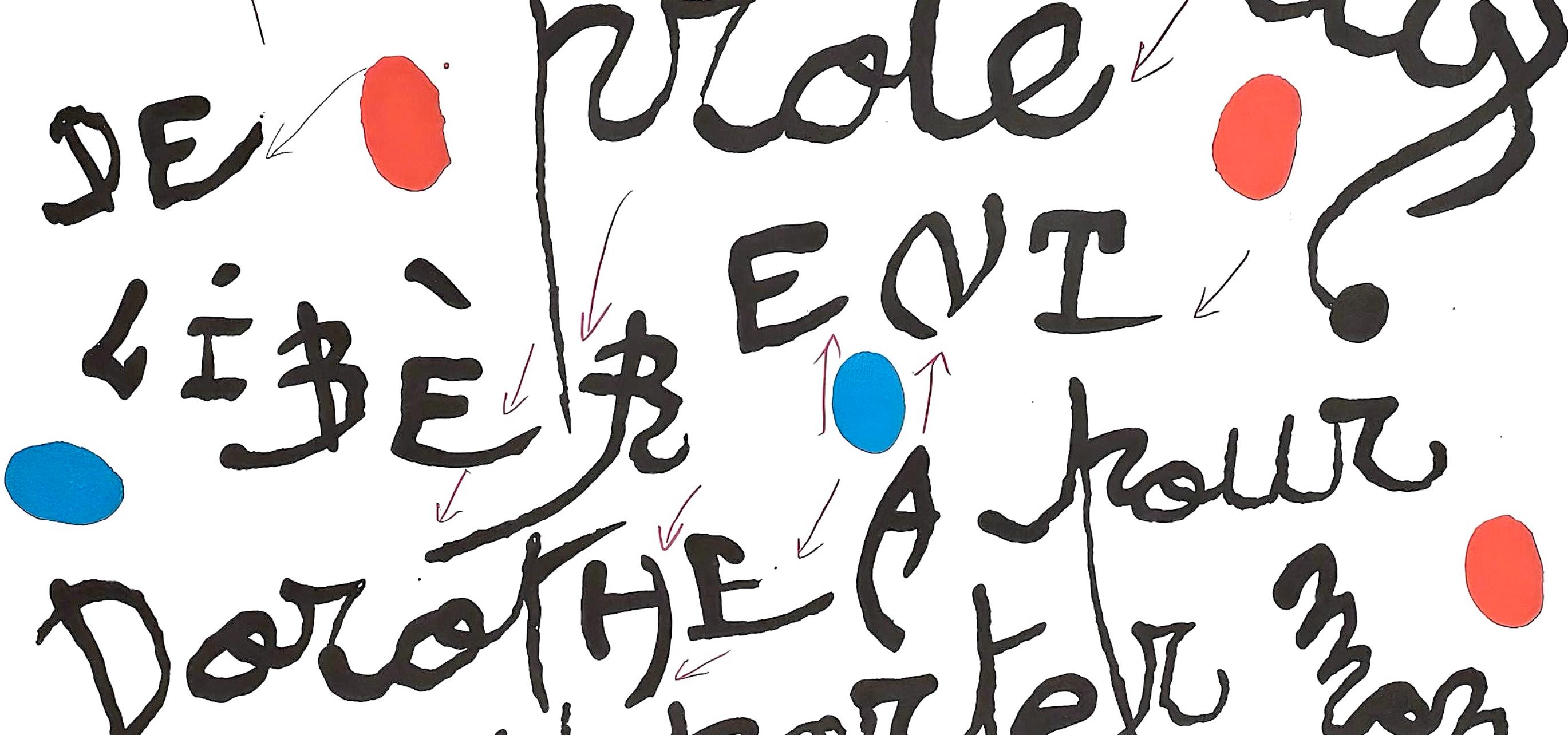 Hommage à Dorothea Tanning, Société internationale d'art XXe siècle - Surrealist Print by Joan Miró