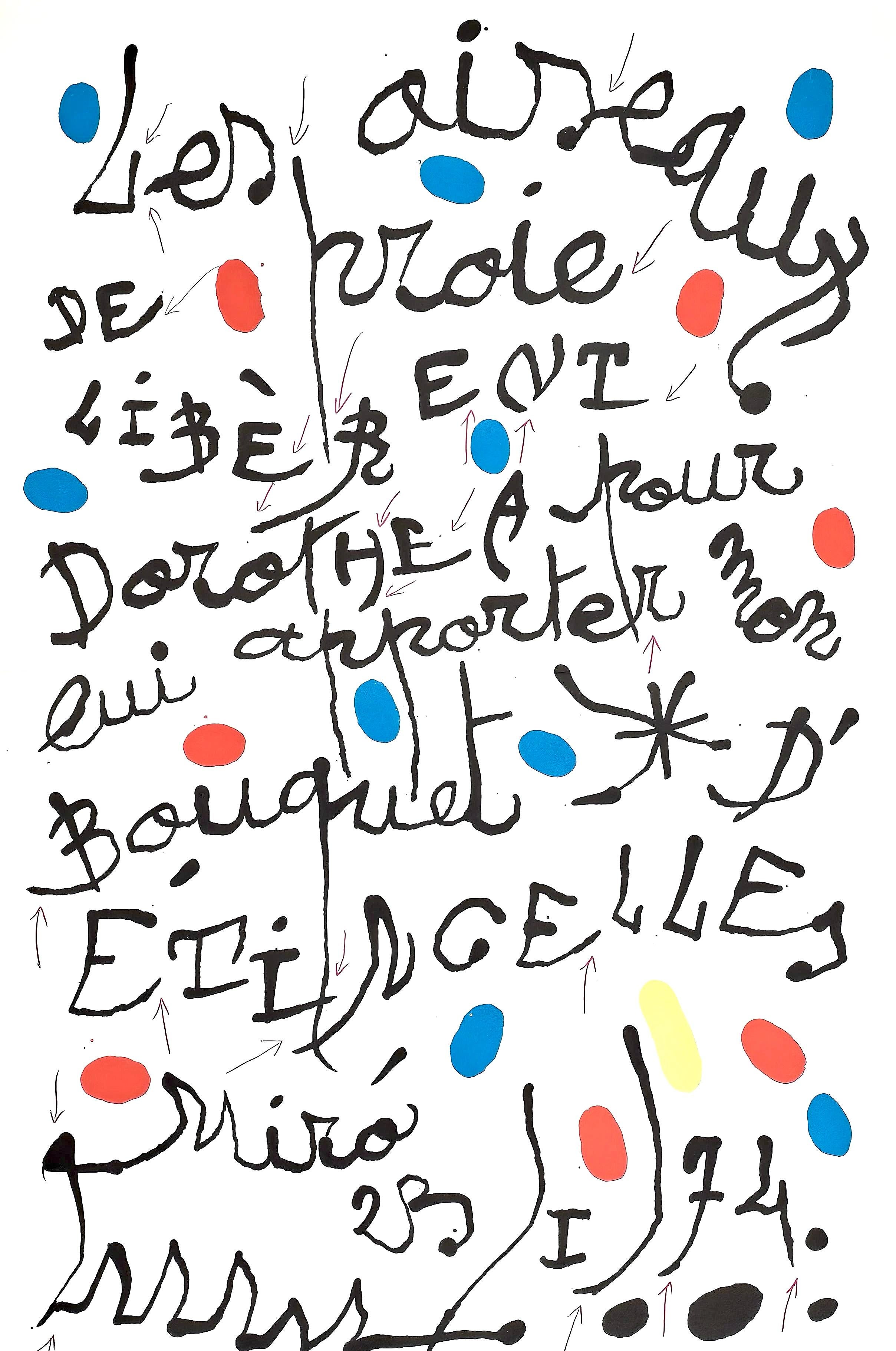 Joan Miró Landscape Print - Hommage à Dorothea Tanning, Société internationale d'art XXe siècle