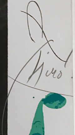 Hommage à Picasso, Homage to Picasso limited edition Joan Miro silkscreen Signed