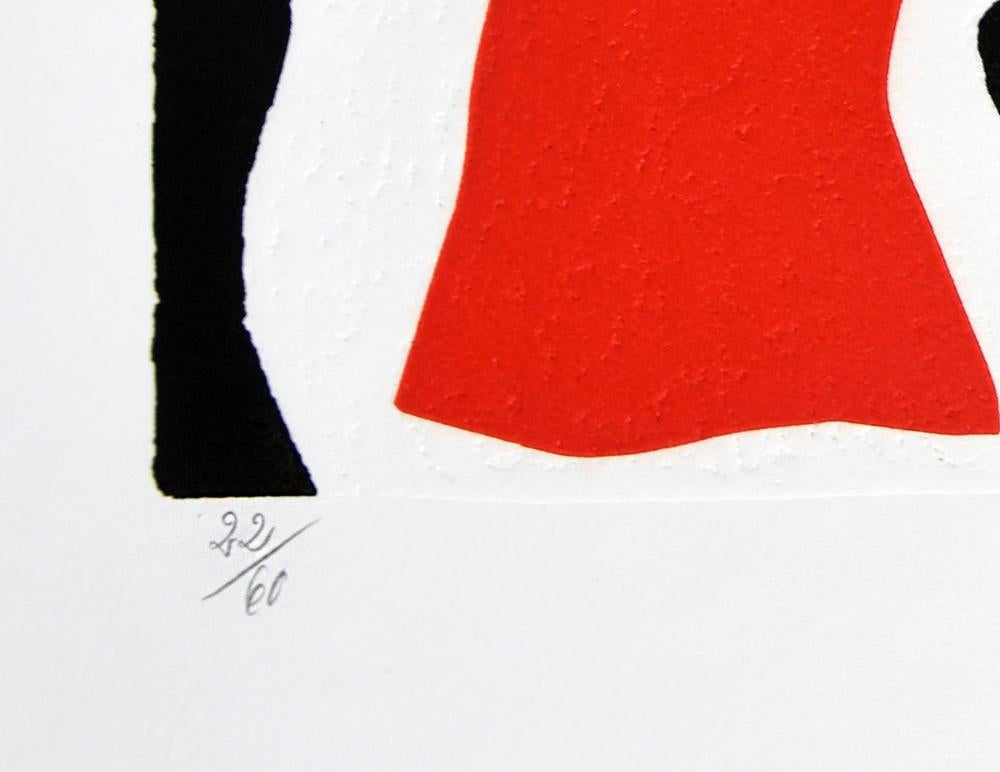 Hommage a San Lazzaro, Pl. 3, 1977 - White Abstract Print by Joan Miró