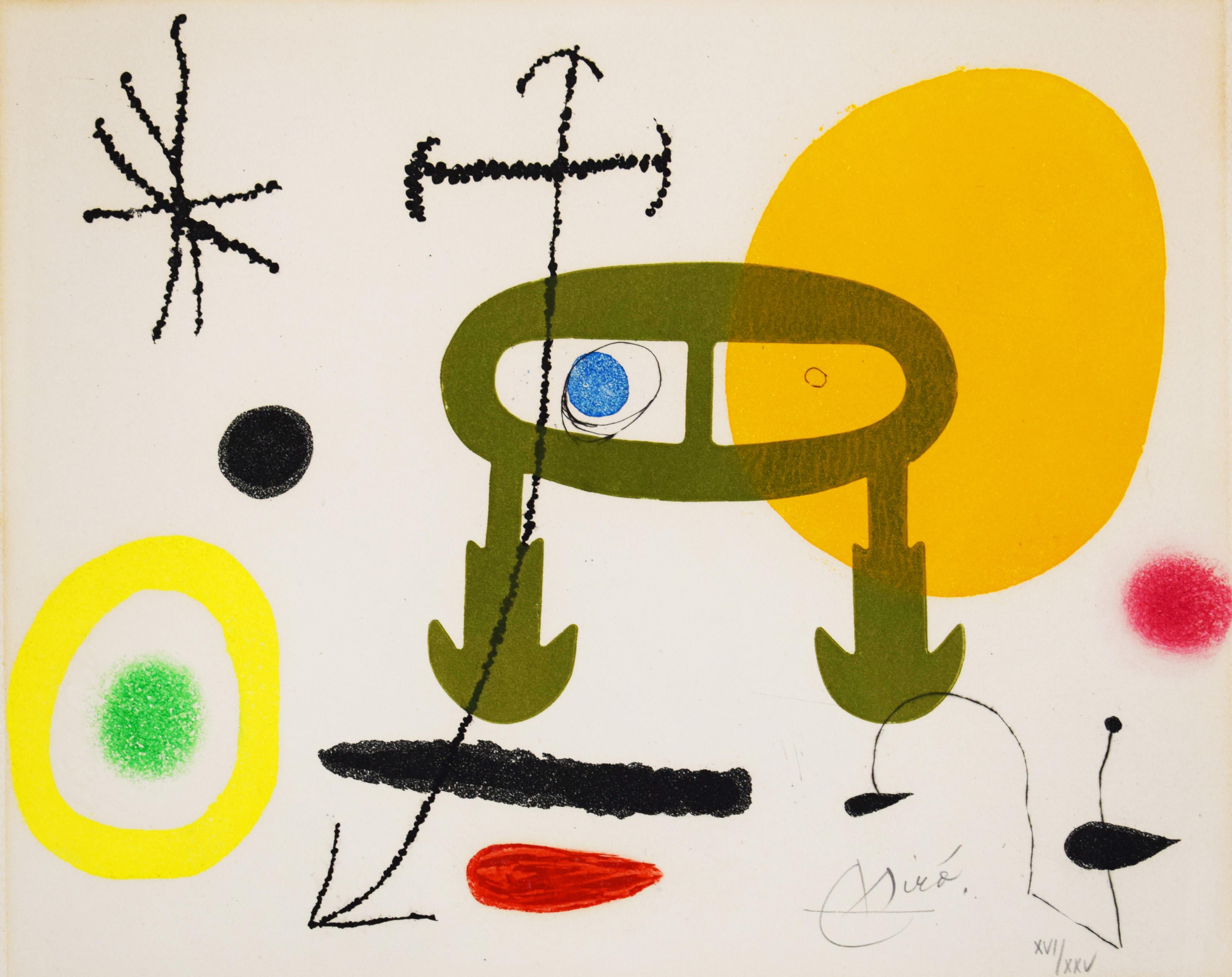 Abstract Print di Joan Miró - I Never Learned to Write, or Opening Lines - Surrealism Poetry Louis Aragon