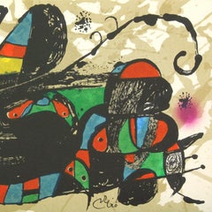 "Iran" lithograph from "Escultor" Suite Number 2 by Joan Miró from Poligrafa
