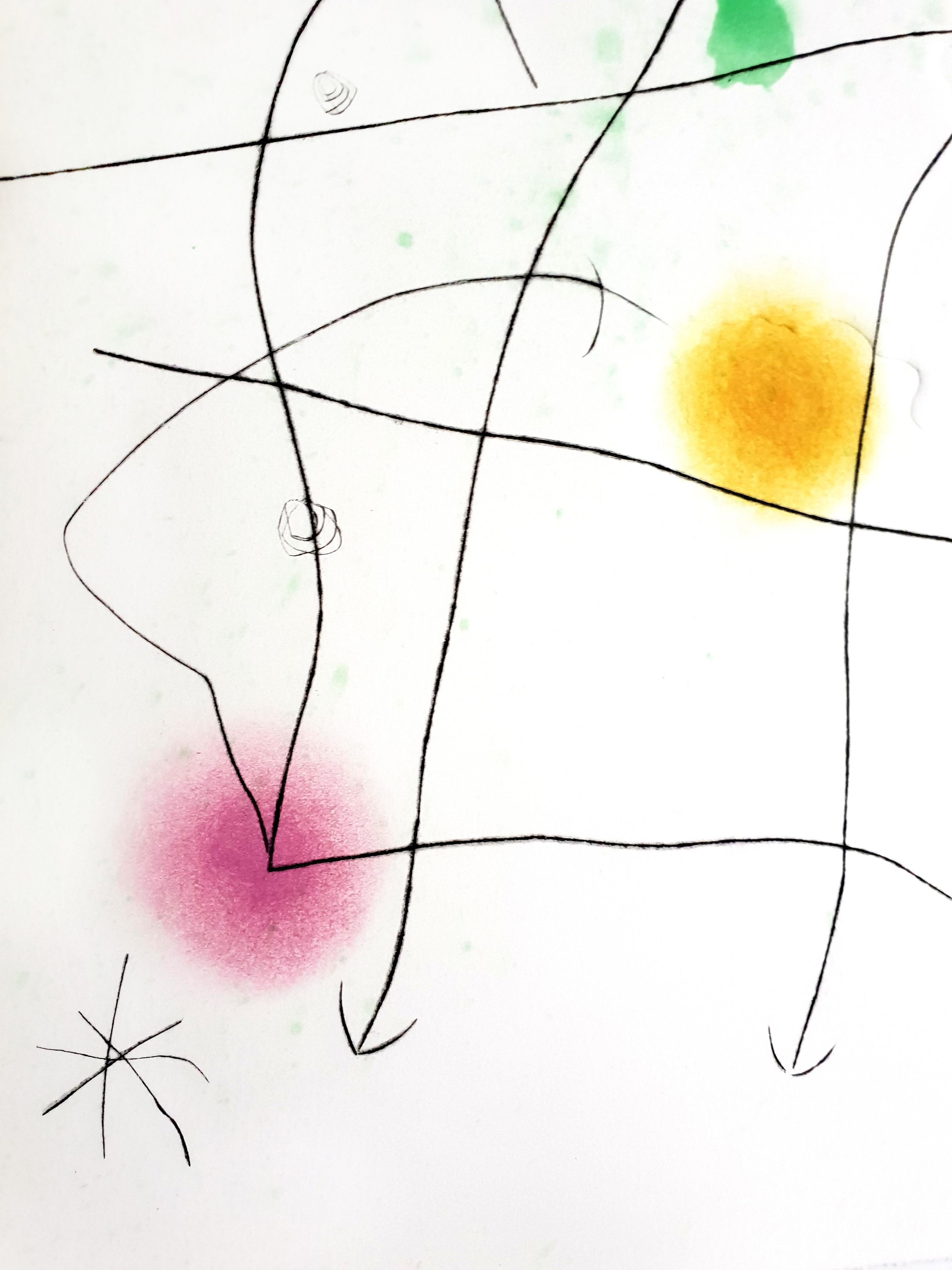 Jacques Dupin, L'Issue Dérobée: ein Teller – Print von Joan Miró