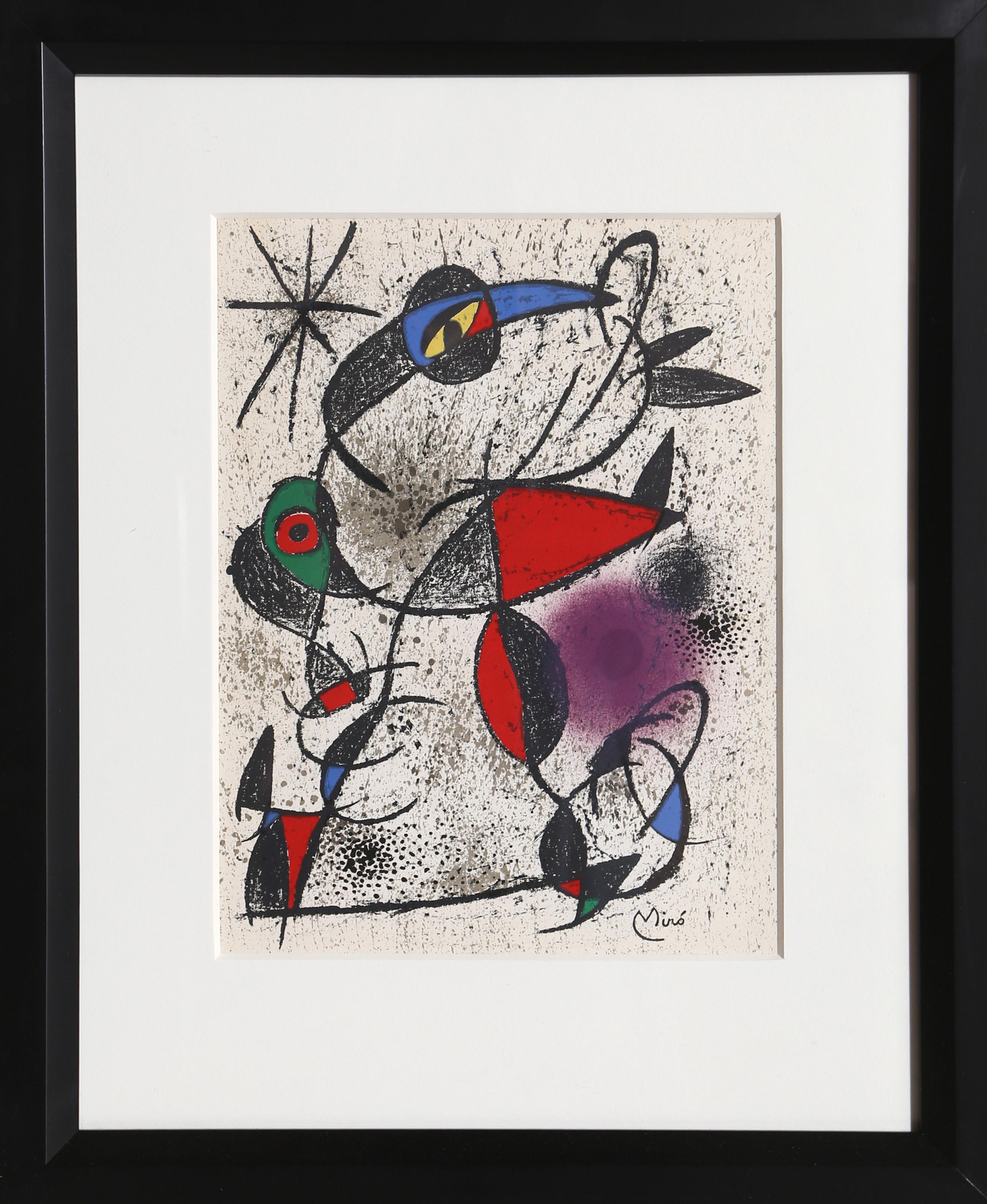 Joan Miró Abstract Print - Jaillie du Calcaire from Souvenirs de Portraits d'Artistes by Joan Miro