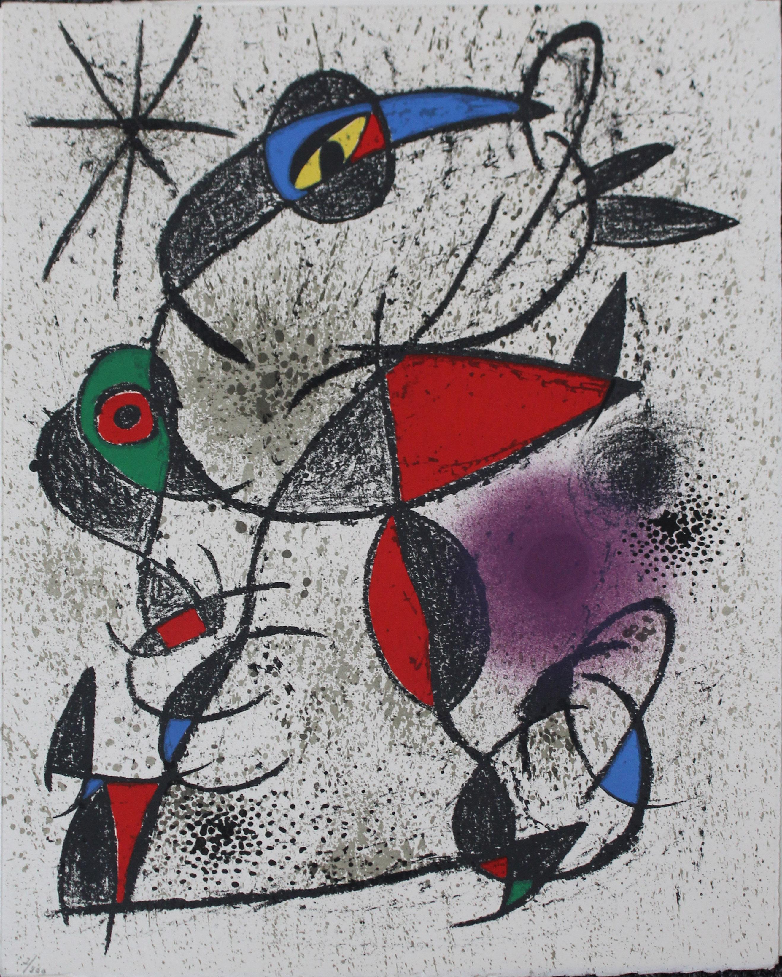 Jaillie du Calcaire' Da Souvenirs de Portraits d'Artistes - Print di Joan Miró