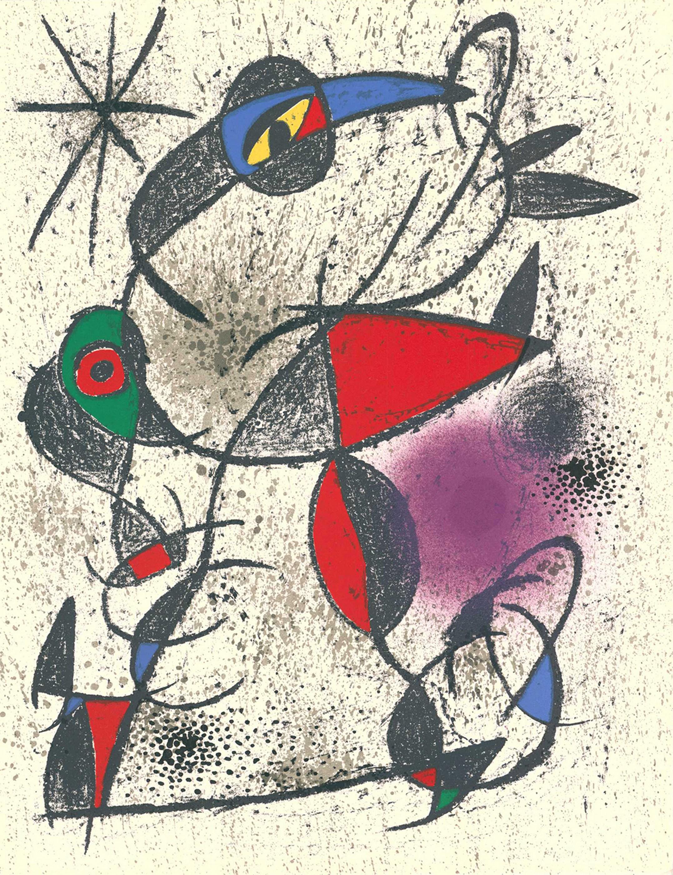 Joan Miró Abstract Print - Jaillie du calcaire (from "Souvenirs et portraits d'artistes")