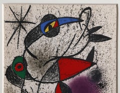 Jaillie du Calcaire, Surrealist Framed Lithograph by Joan Miro