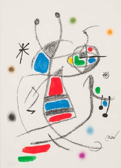 Jardin de Miró - original modern lithograph from Miró magical realism 