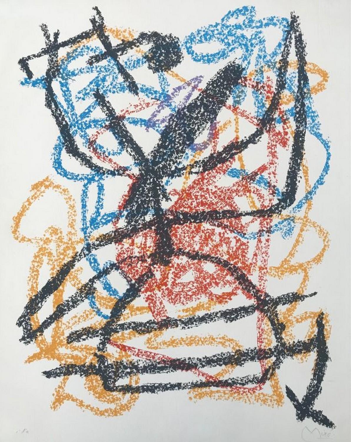 Abstract Print di Joan Miró - Lavoro come giardiniere