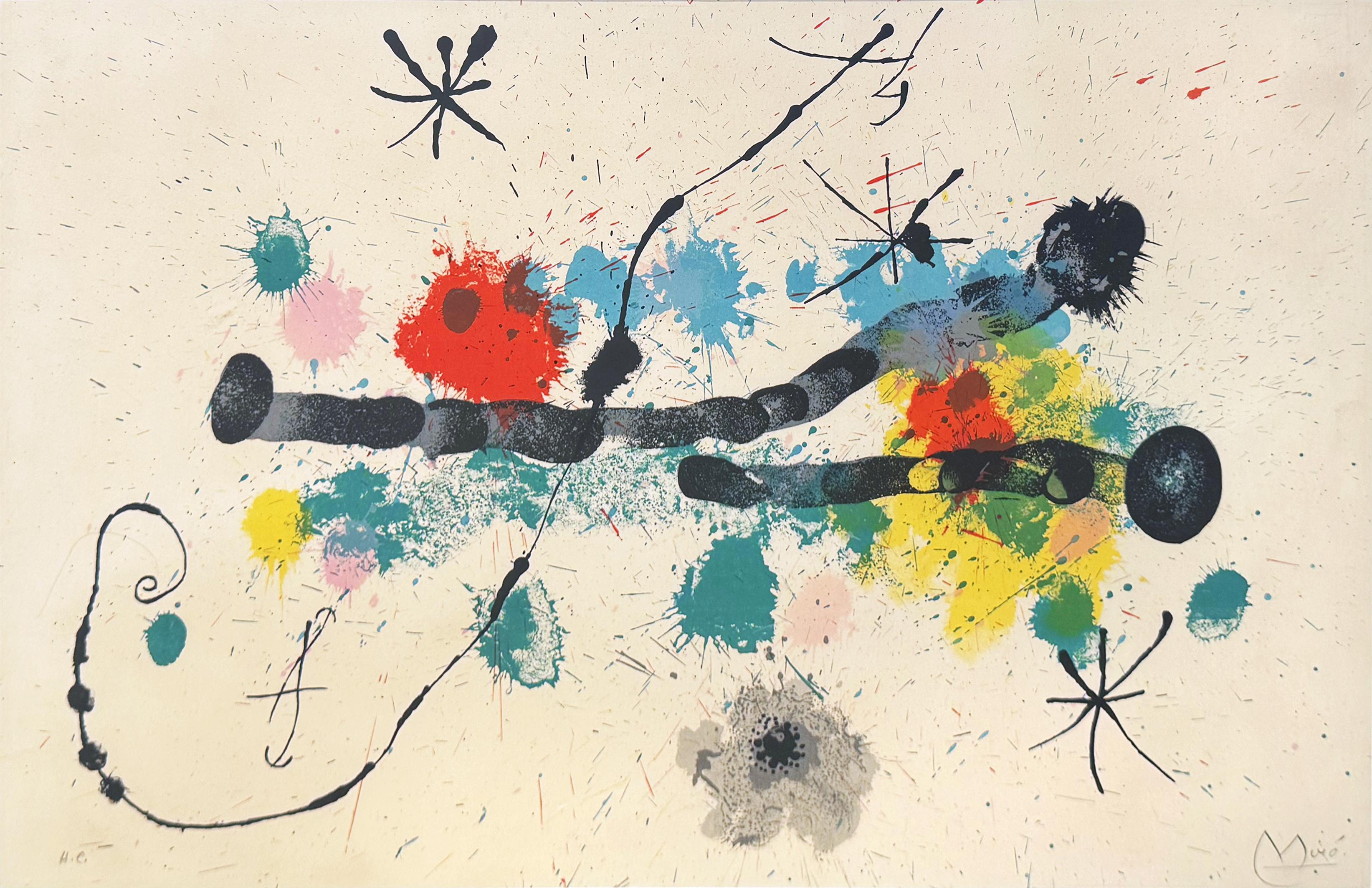 Joan Miró Abstract Print - Je Travaille Comme Un Jardinier (I Work Like a Gardener)