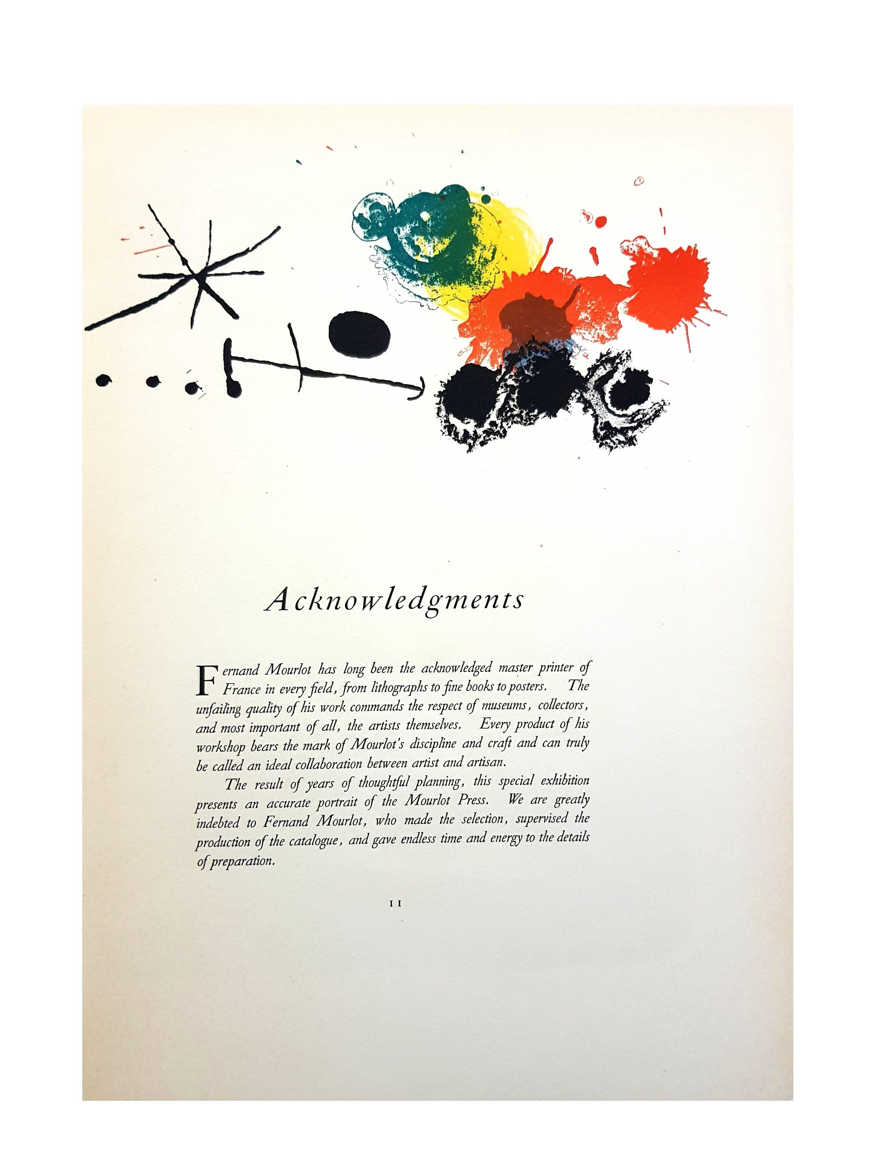 Joan Miro - Abstrakte Komposition - Original Lithographie 
1964
Abmessungen: 30 x 20 cm
Auflage von 200 (eines der 200 Exemplare auf Vélin de Rives)
Mourlot Press, 1964

Biografie

Joan Miró i Ferrà  (20. April 1893 - 25. Dezember 1983) war ein
